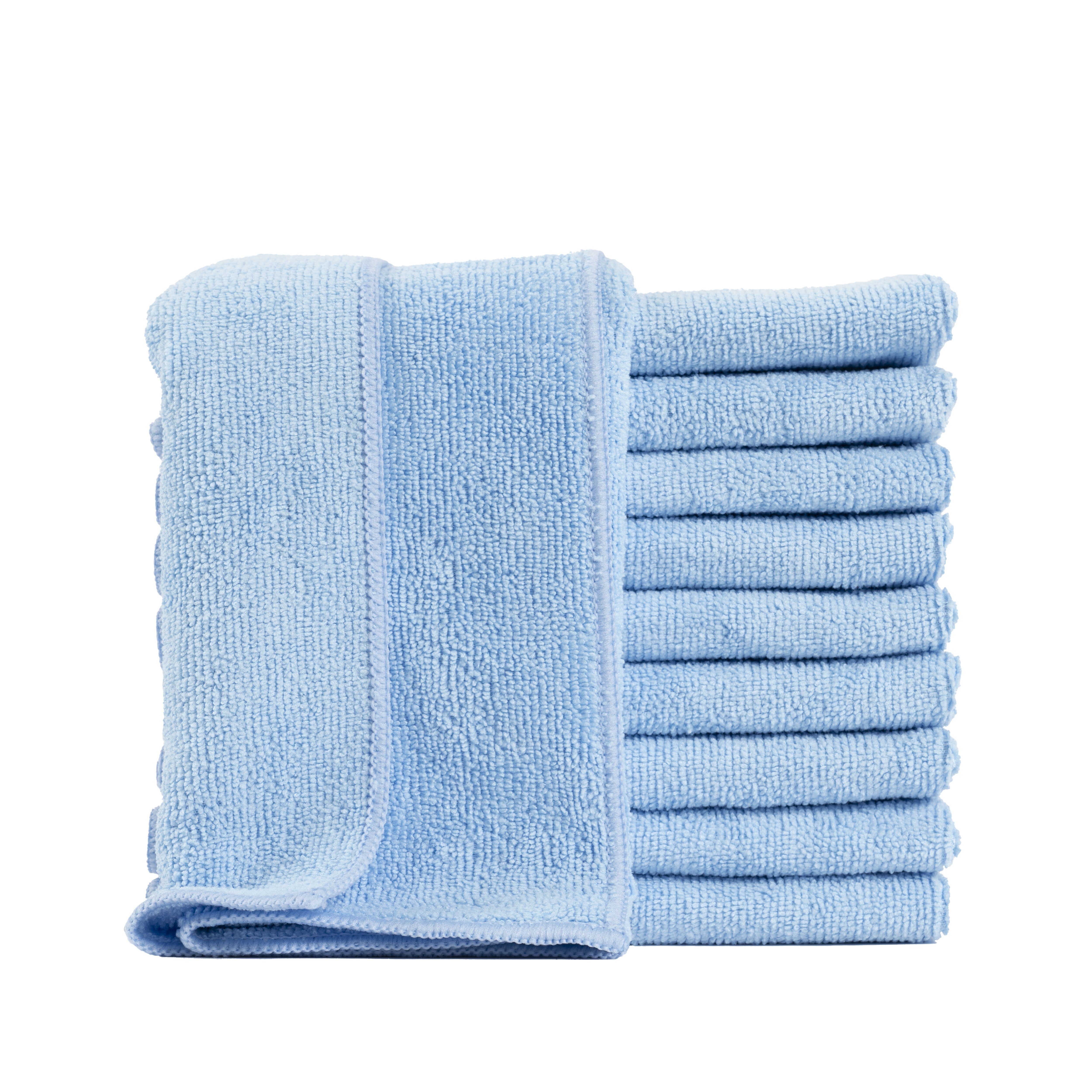 Preis und Auswahl an Hometex Premium Textiles für Staubtuch Küche Putztuch, 40 Mikrofaser Geschirrtuch Barista 40 x Blau cm, (10-tlg), Reinigungstuch und Ideal Autopflege