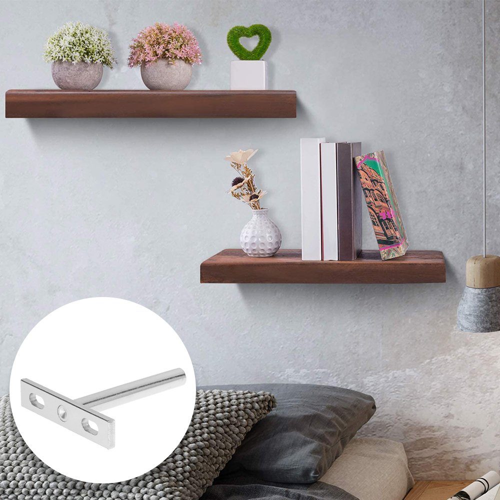 BAYLI Regal 1 Paar schwebende Regalhalterungen für Wandboard, Schweberegalunsichtb – Bild 5 von 5