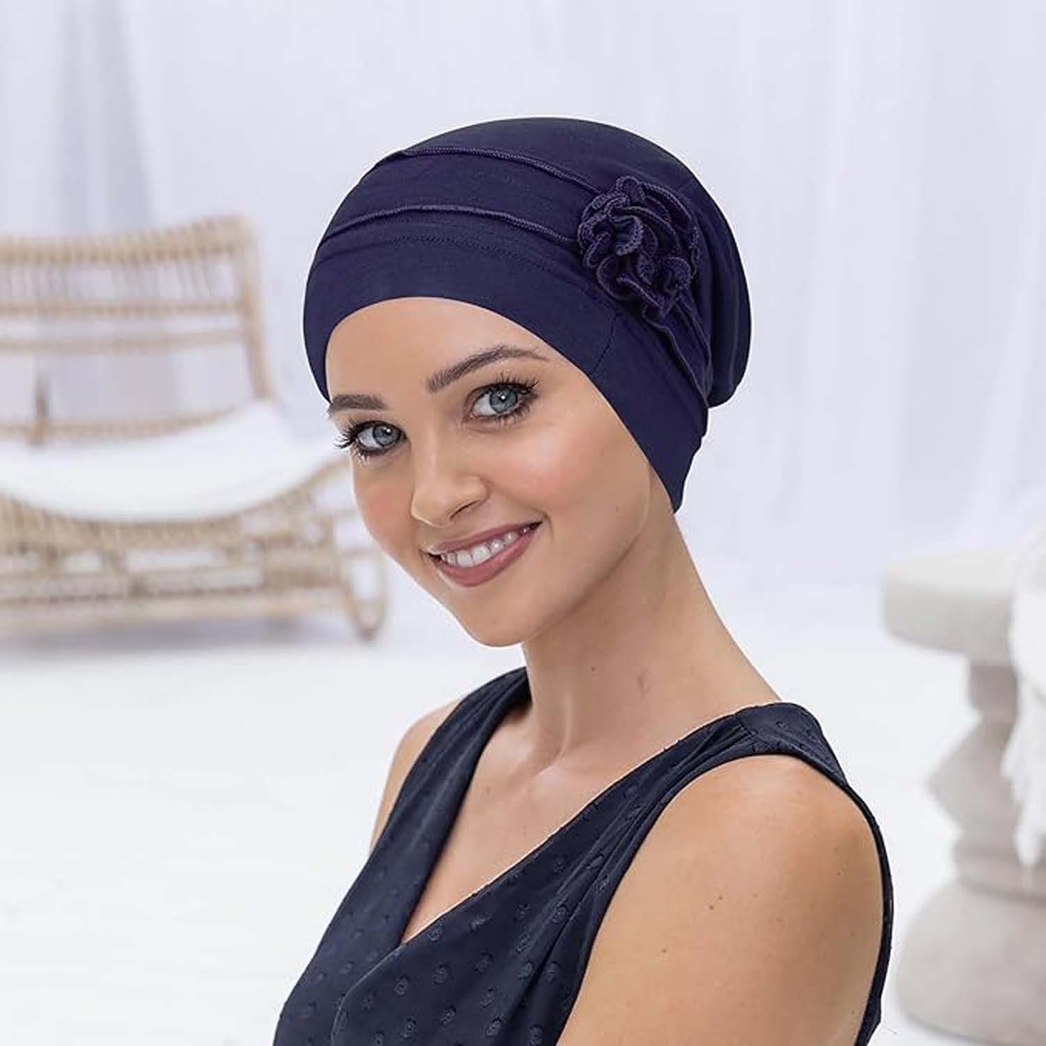 nsihing Kopftuch 4-teiliges Chemo-Kopfbedeckungsset für Damen, atmungsaktive – Bild 5 von 5
