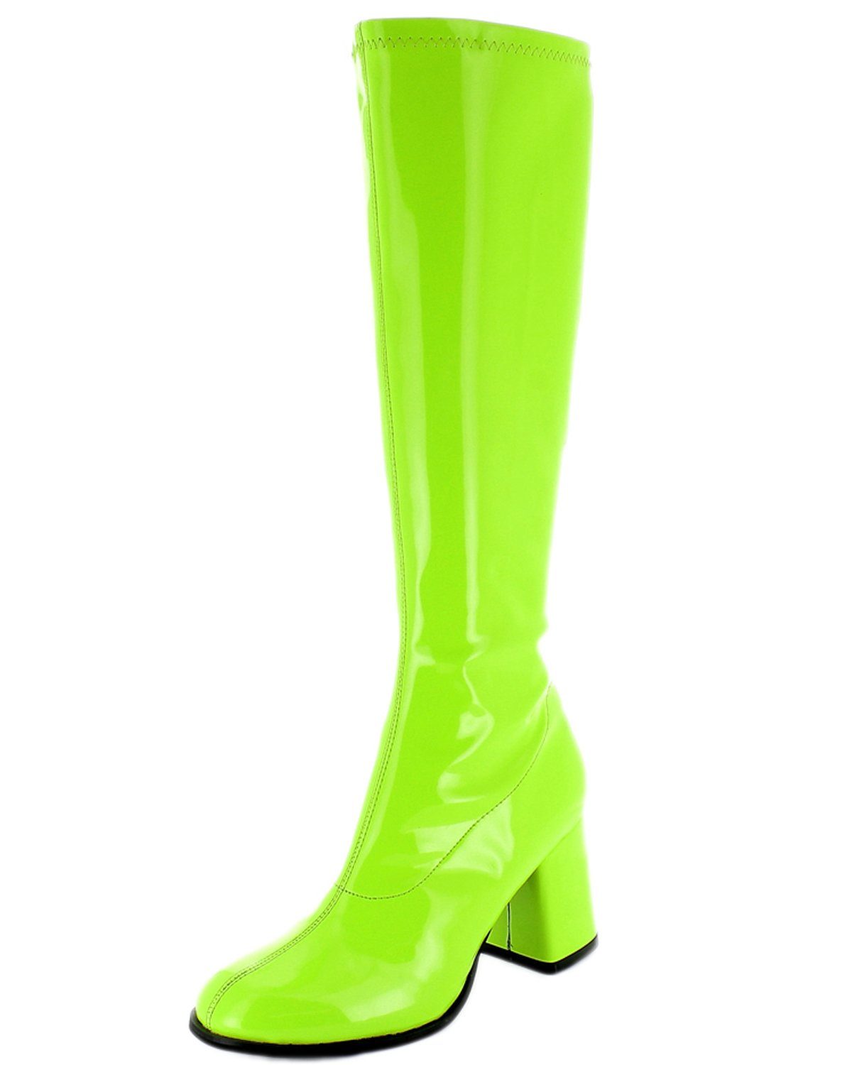 Das Kostümland Gogo Damen Retro Lackstiefel, Grün Stiefel günstig online kaufen