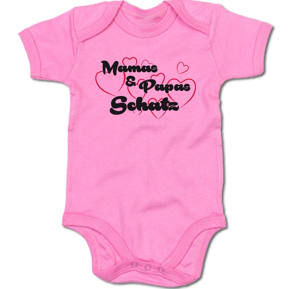 G-graphics Kurzarmbody Mamas & Papas Schatz Baby Body mit Spruch / Motiv / Aufdruck • als Geschenk