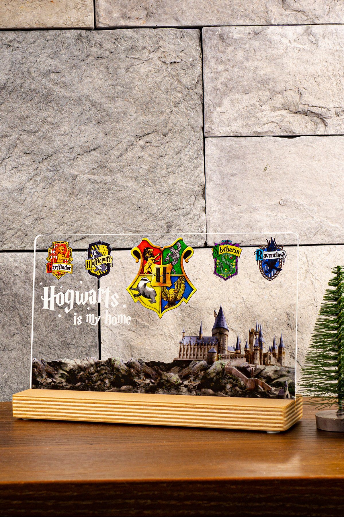 Geschenkelampe Acrylglasbild Hogwarts Dekoaufsteller UV-Druck Geschenke für Kinder, Hogwarts Union (1 St), UV-Druck Hogwarts Harry Potter Geschenk Harry Potter Fans