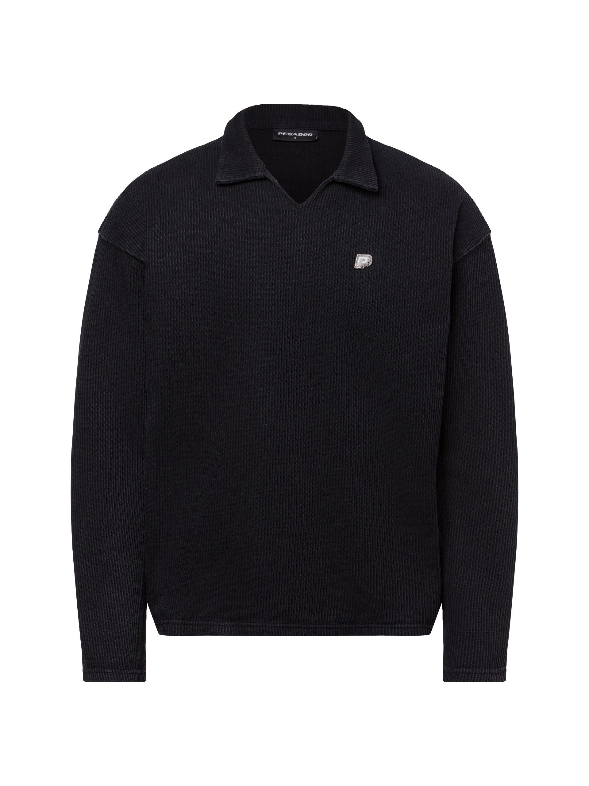 PEGADOR Langarmshirt Beldon Collar Rib günstig online kaufen