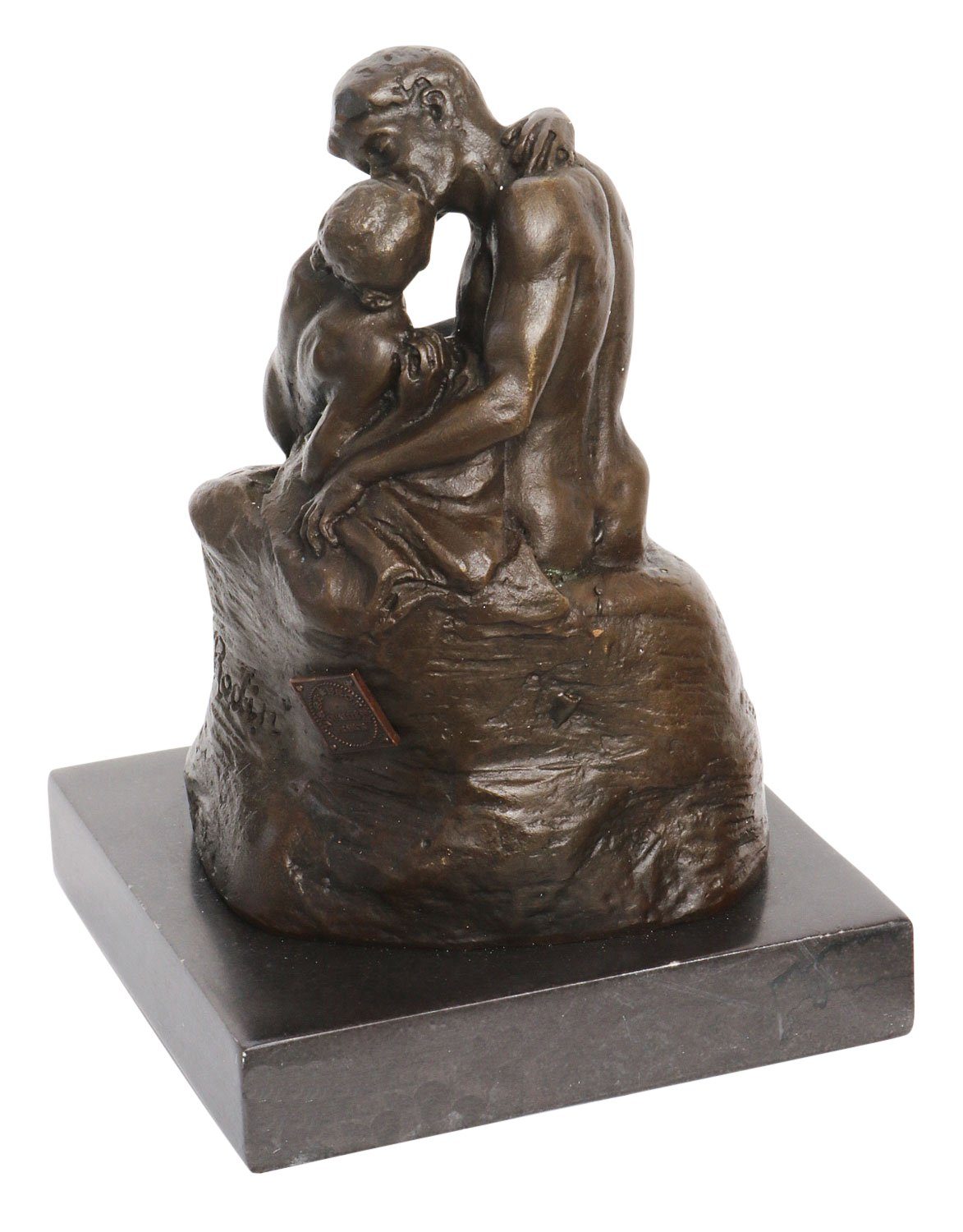 Figur Aubaho Kuss Rodin nach Antik-Stil Bronze Replik Bronzeskulptur der Skulptur