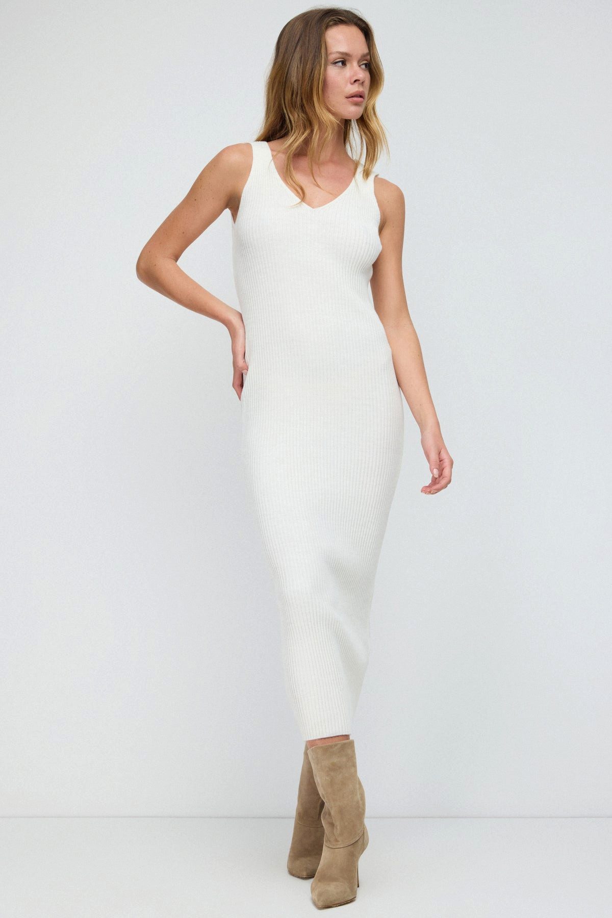 No Matter What Blusentop Zweiteiliges Set aus Strickkleid und Strickjacke