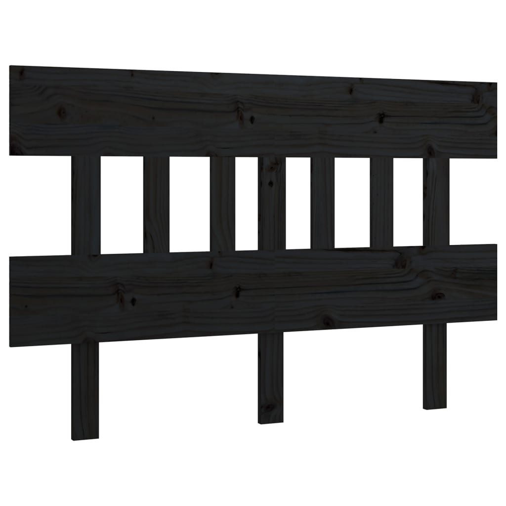 vidaXL Kopfteil, Bett Kopfteil Schwarz 123,5x3x81 cm Massivholz Kiefer