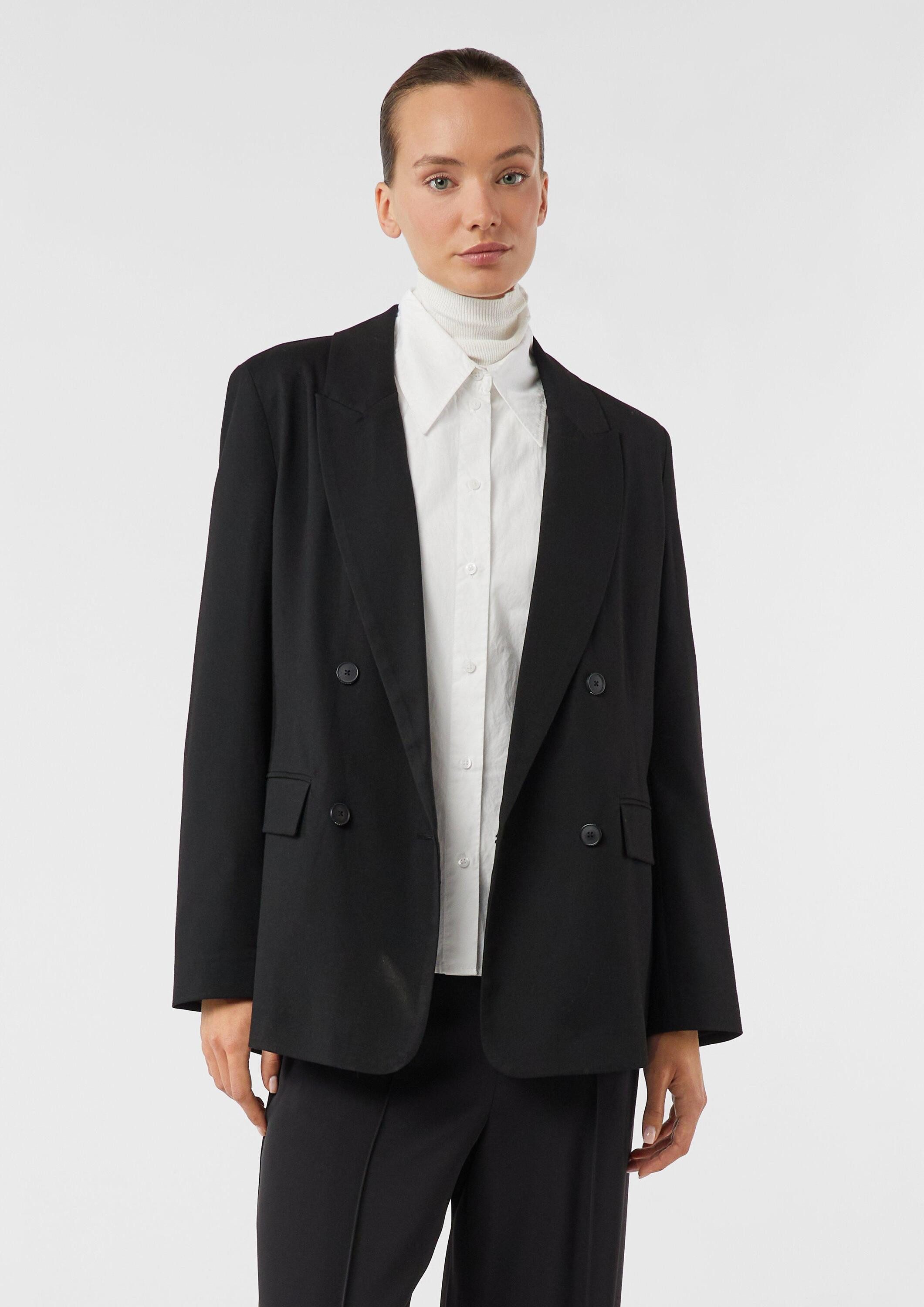comma Jackenblazer Indoor-Blazer Doppelreihiger Oversize Blazer