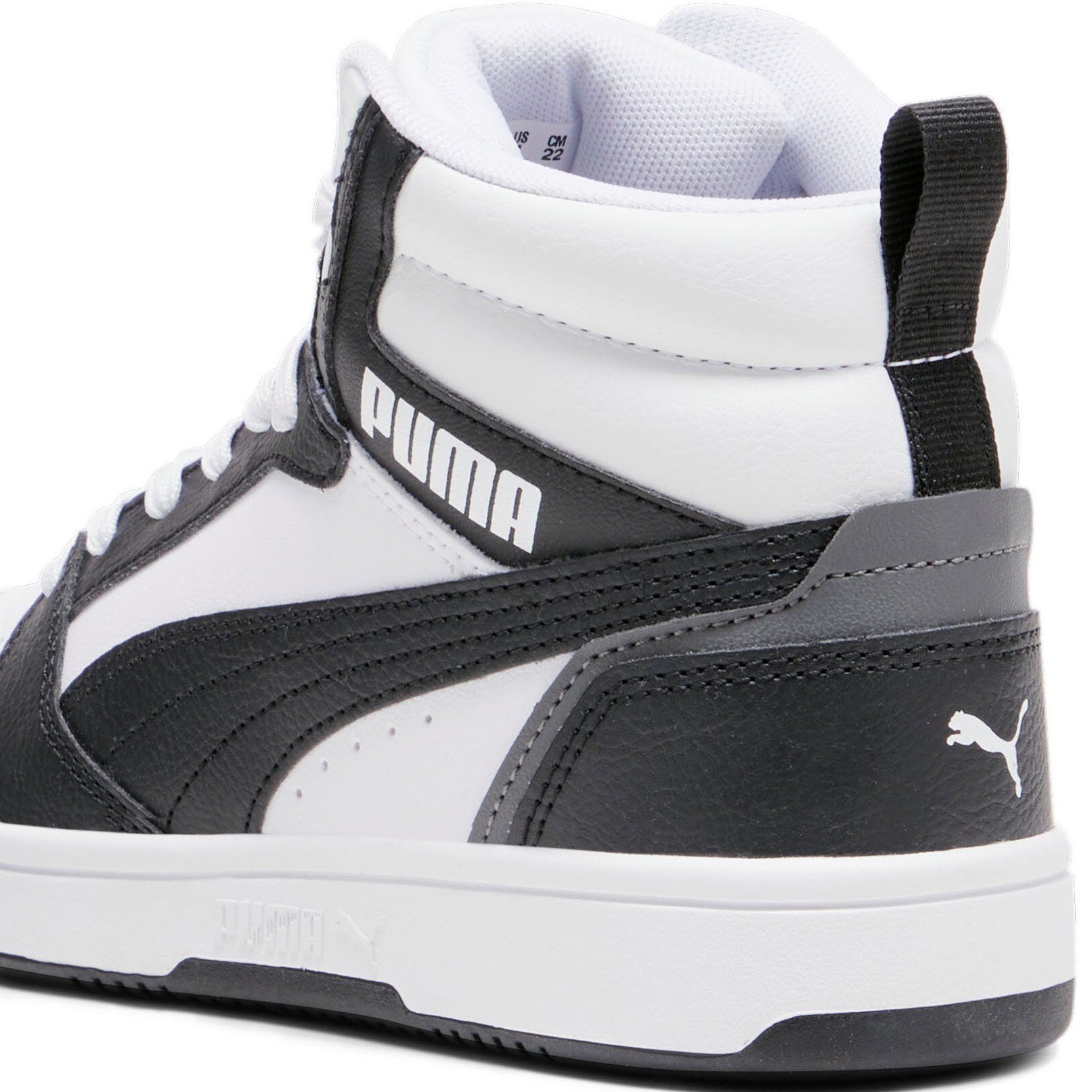 PUMA REBOUND JR Black-Shadow Sneaker MID PUMA White-PUMA Gray V6