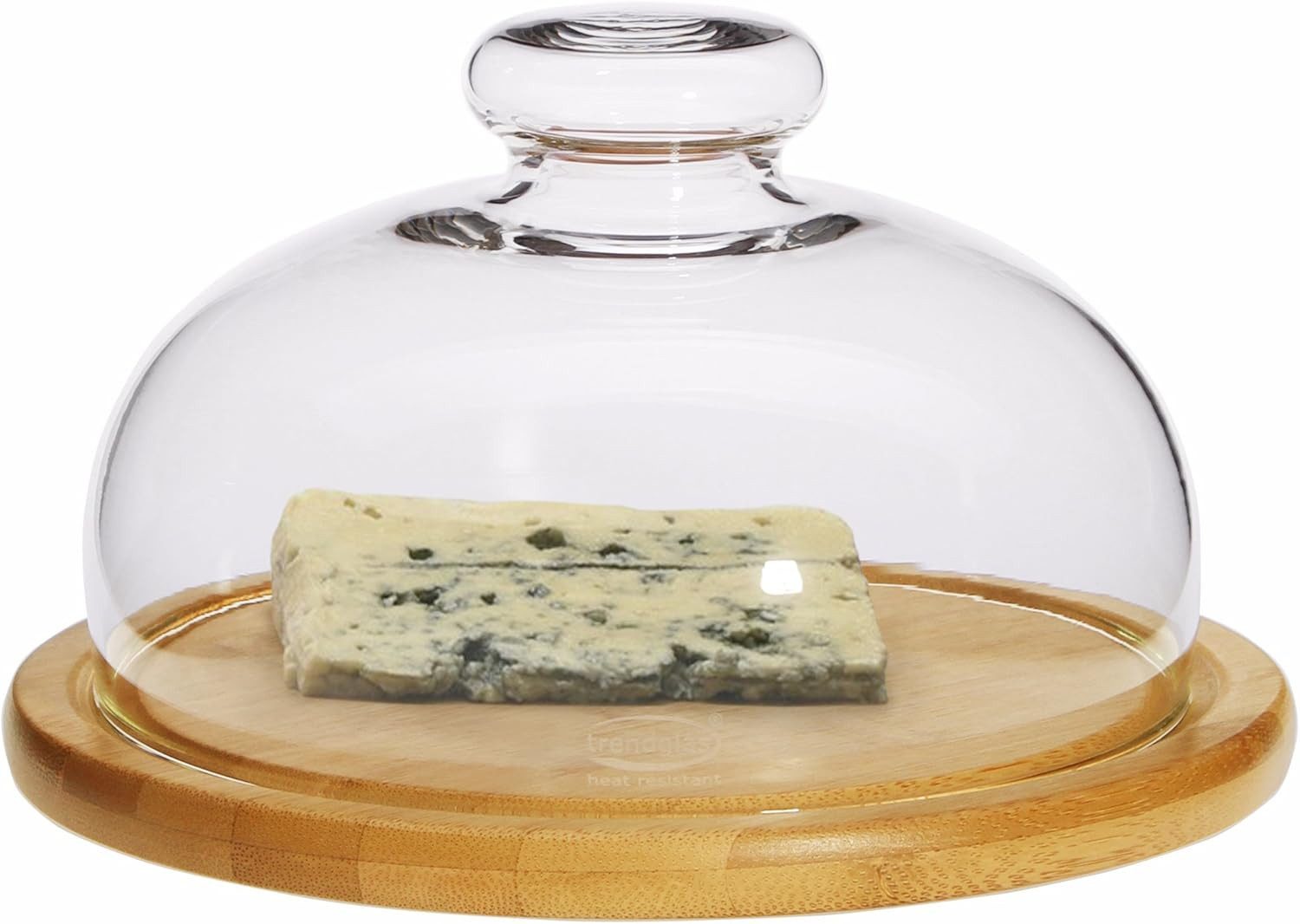 Trendglas Jena Käseglocke Käseglocke mit Bambusteller