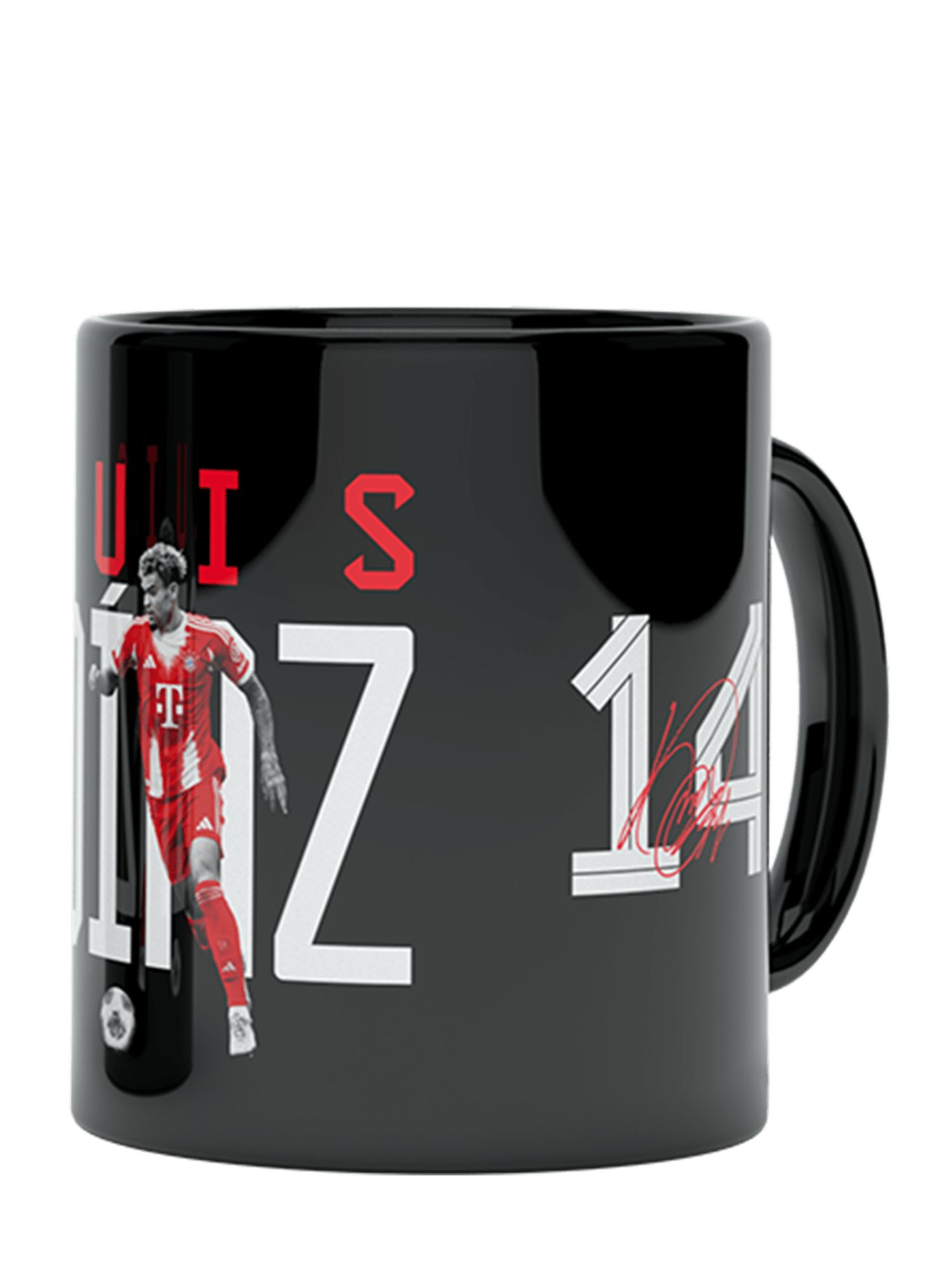 FC Bayern München Tasse FC Bayern München I Tasse Luis Díaz I 0,3 l I Schwarz, Keramik