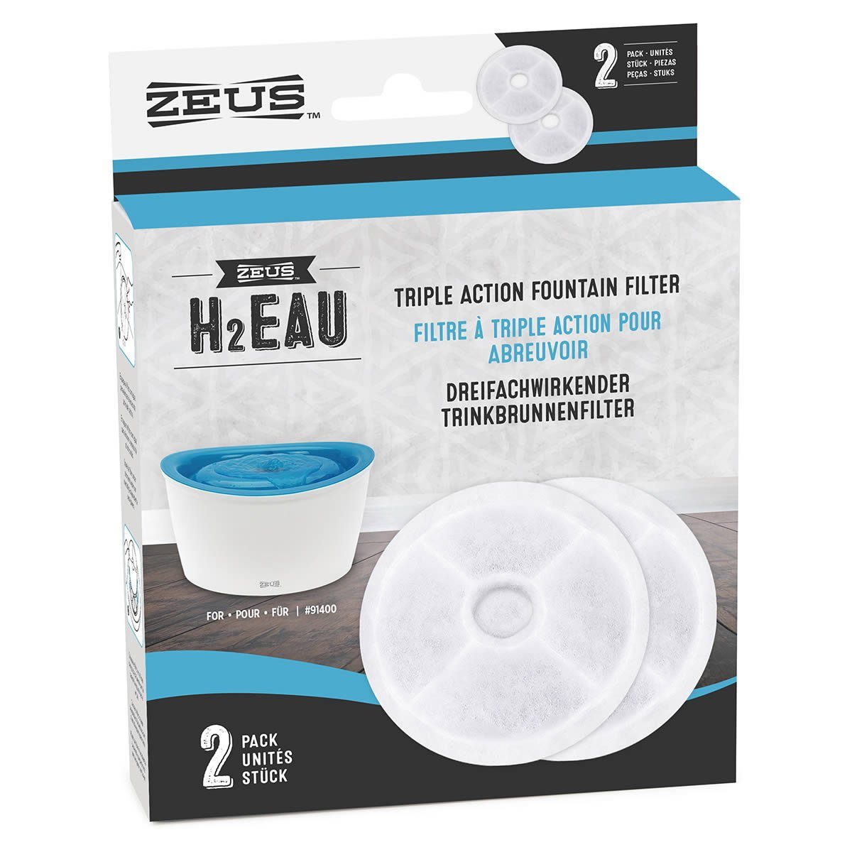 Zeus Trinkbrunnen Triple Action Filter, 2er-Set günstig online kaufen