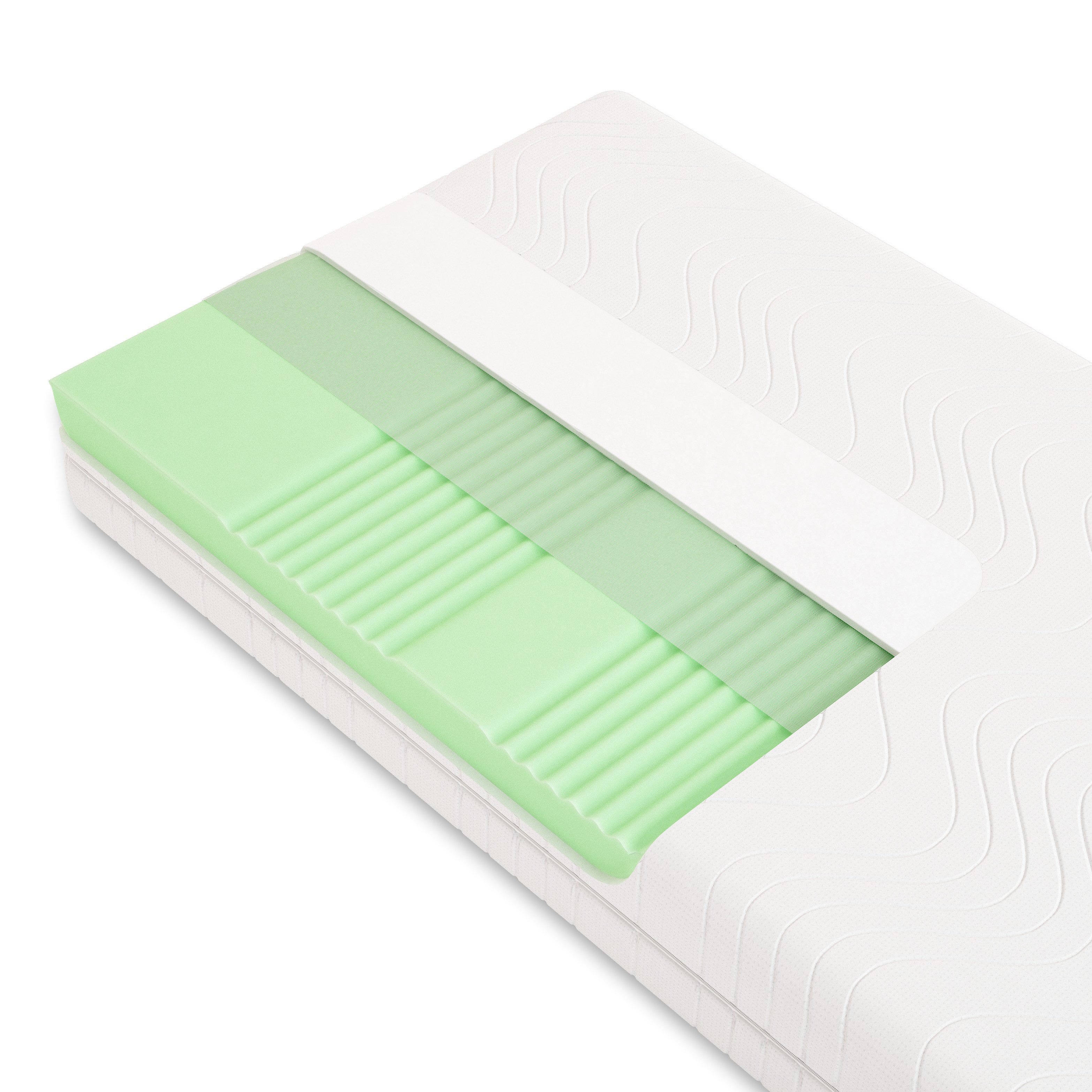 Kaltschaummatratze Optima Klassik, Schlummerparadies, 19 cm hoch, 7 Zonen, 2D-Wellenschnitt, HR Kaltschaum, 10 Jahre Garantie