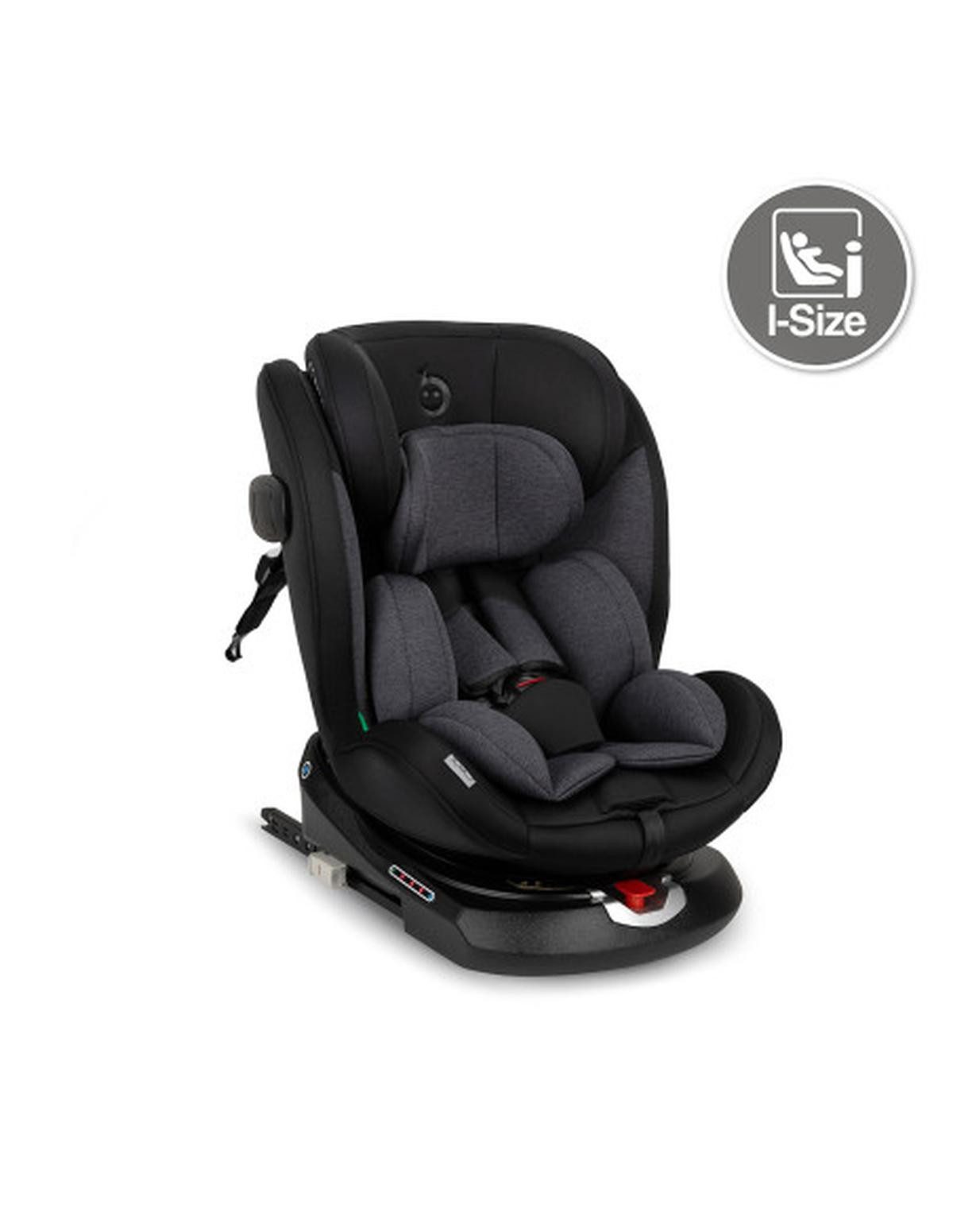 Autokindersitz MoMi EMI drehbarer Kindersitz für Kinder von 40 bis 150 cm in Schwarz