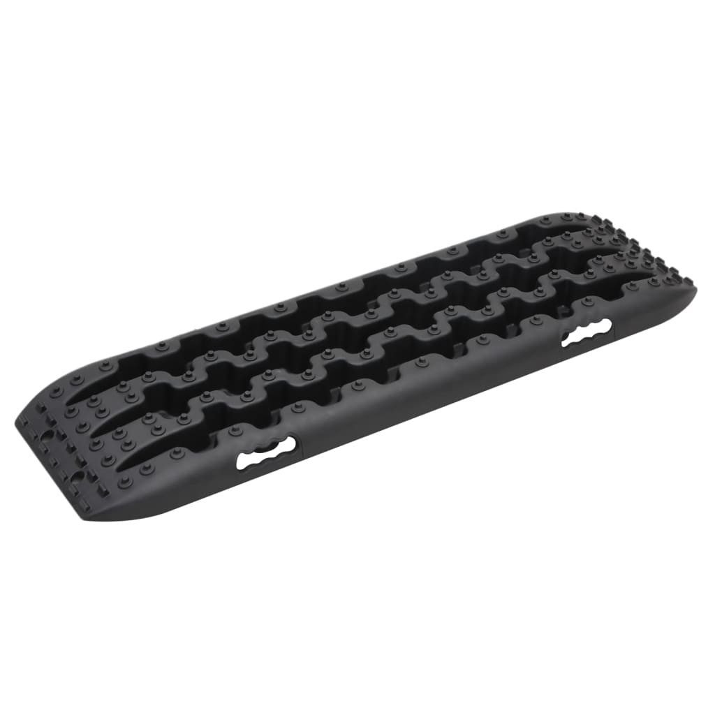 vidaXL Anfahrhilfe Traktionsmatten 2 Stk. Schwarz 106x30,5x7 cm Nylon