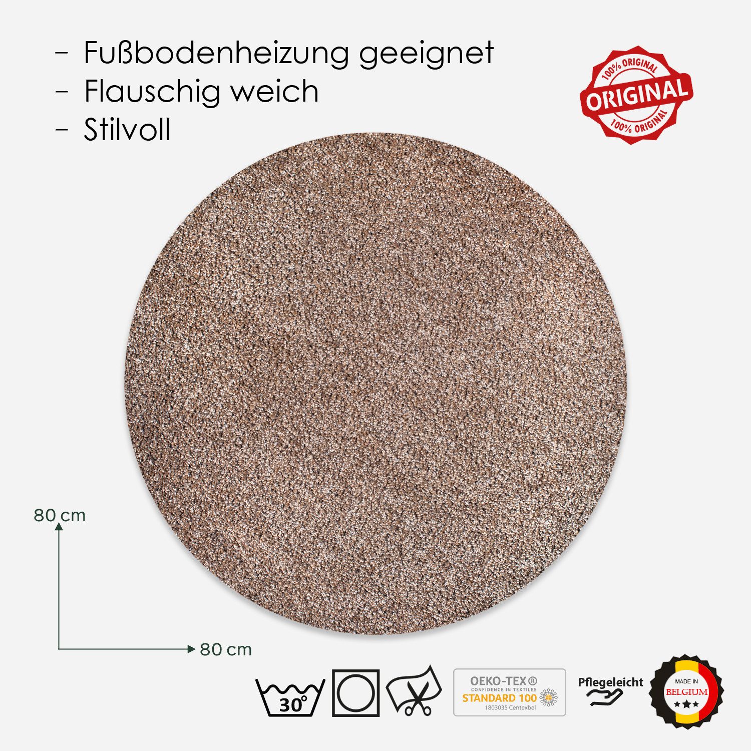 DomDeco Teppich Waschbarer Kurzflorteppich, superweich, pflegeleicht, günstig online kaufen