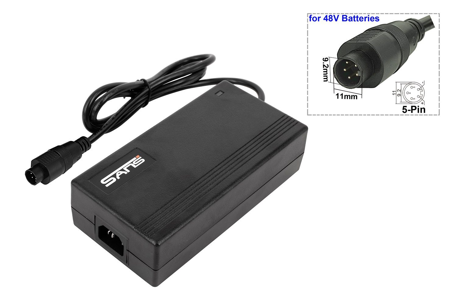 PowerSmart CAA111320E.502 Batterie-Ladegerät (für FISCHER E-Bike 48 V, 2 A passend zum Beispiel ETH 1606, EM 1608 uvm) – Bild 2 von 4