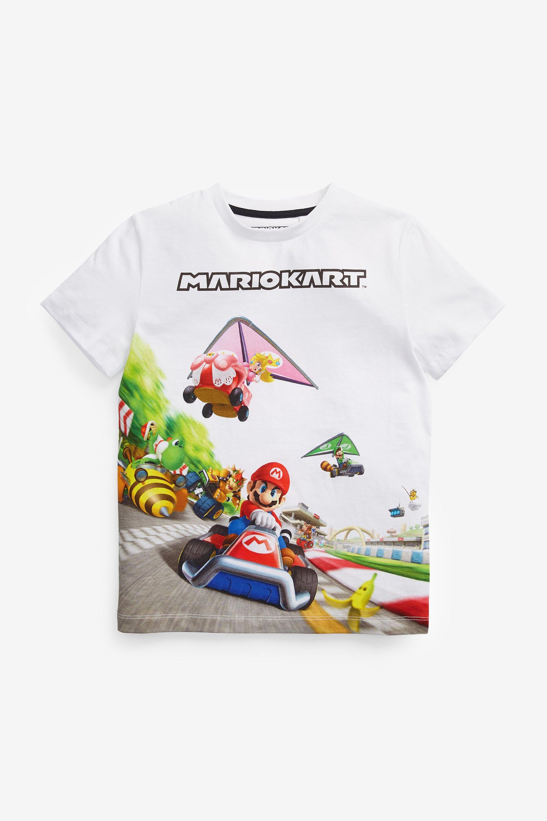 Next T-Shirt Lizenziertes Gaming T-Shirt (1-tlg) White Mario Kart
