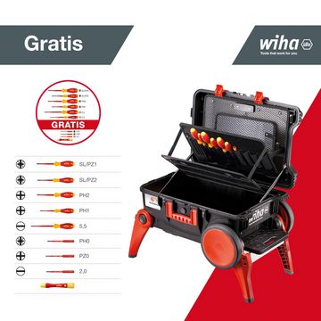 Wiha Werkzeugkoffer Profi XXL III electric (leer) (44129), Unbestückt, groß mit Rollen, inkl. 7 Gratis Produkte