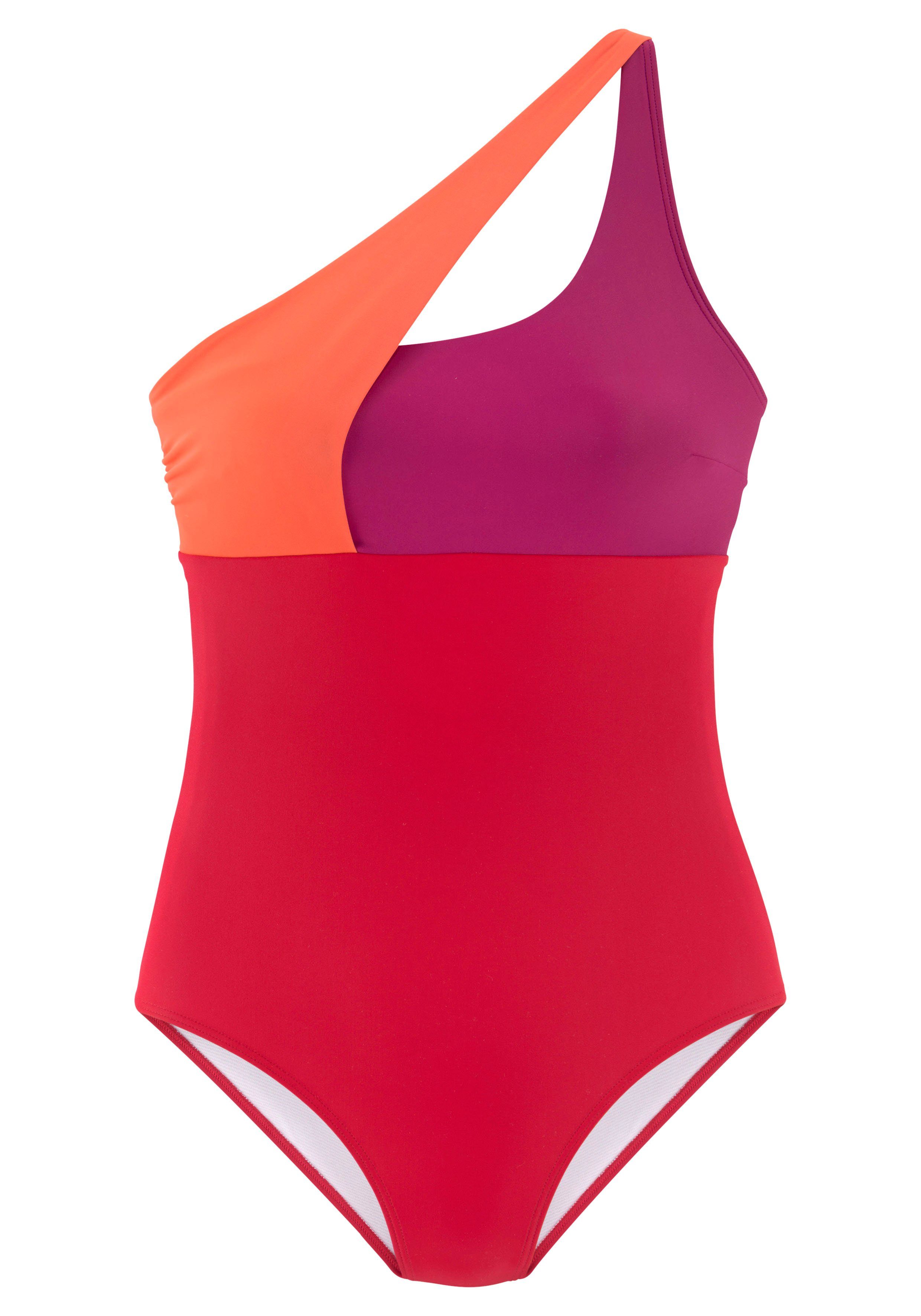 S.OLIVER Badeanzug Yella in modischer One-Shoulder Form mehr