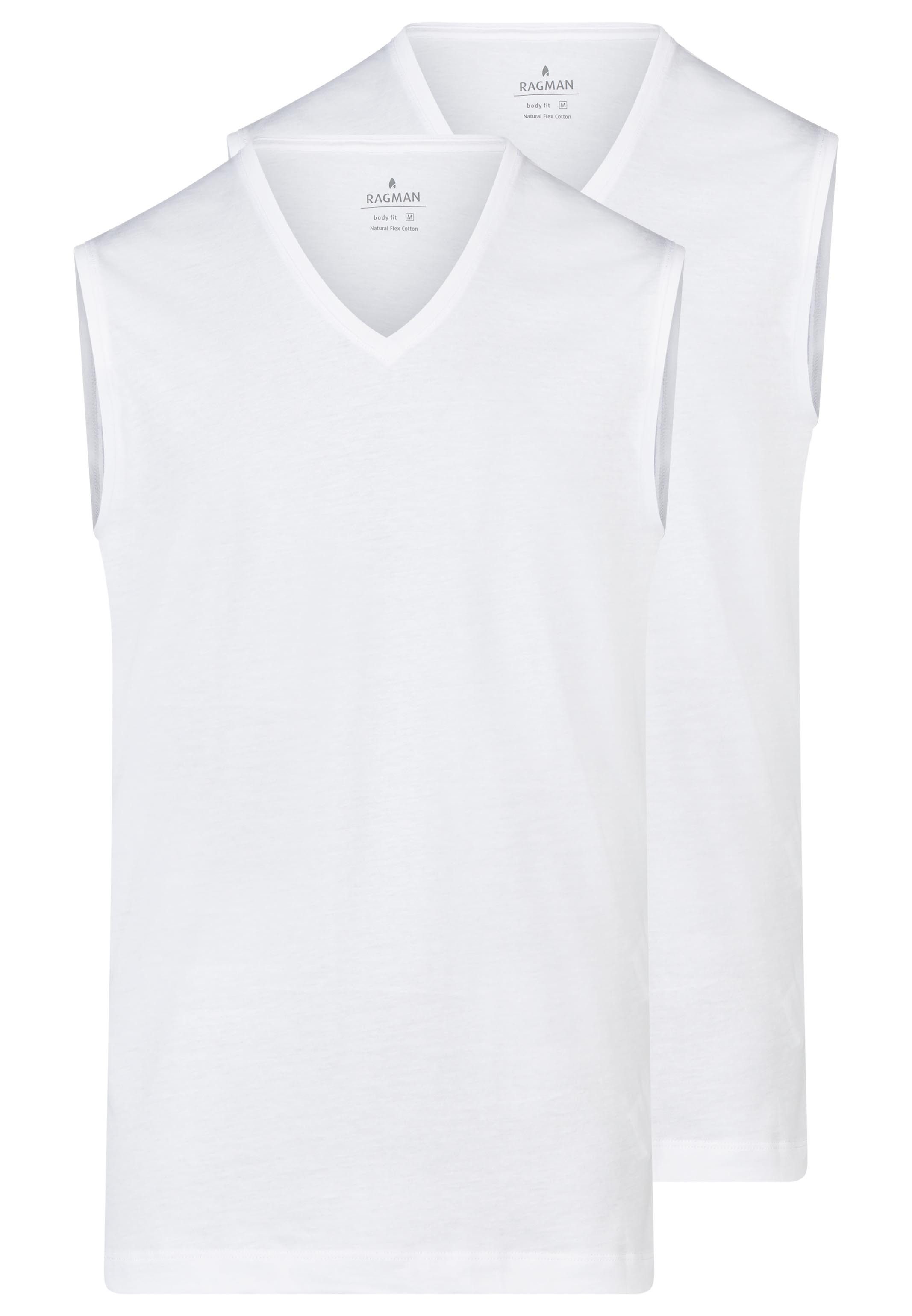 RAGMAN Unterhemd 2er Pack Basic (Spar-Set, 2-St) Unterhemd / Tanktop - Baumwolle - Atmungsaktiv