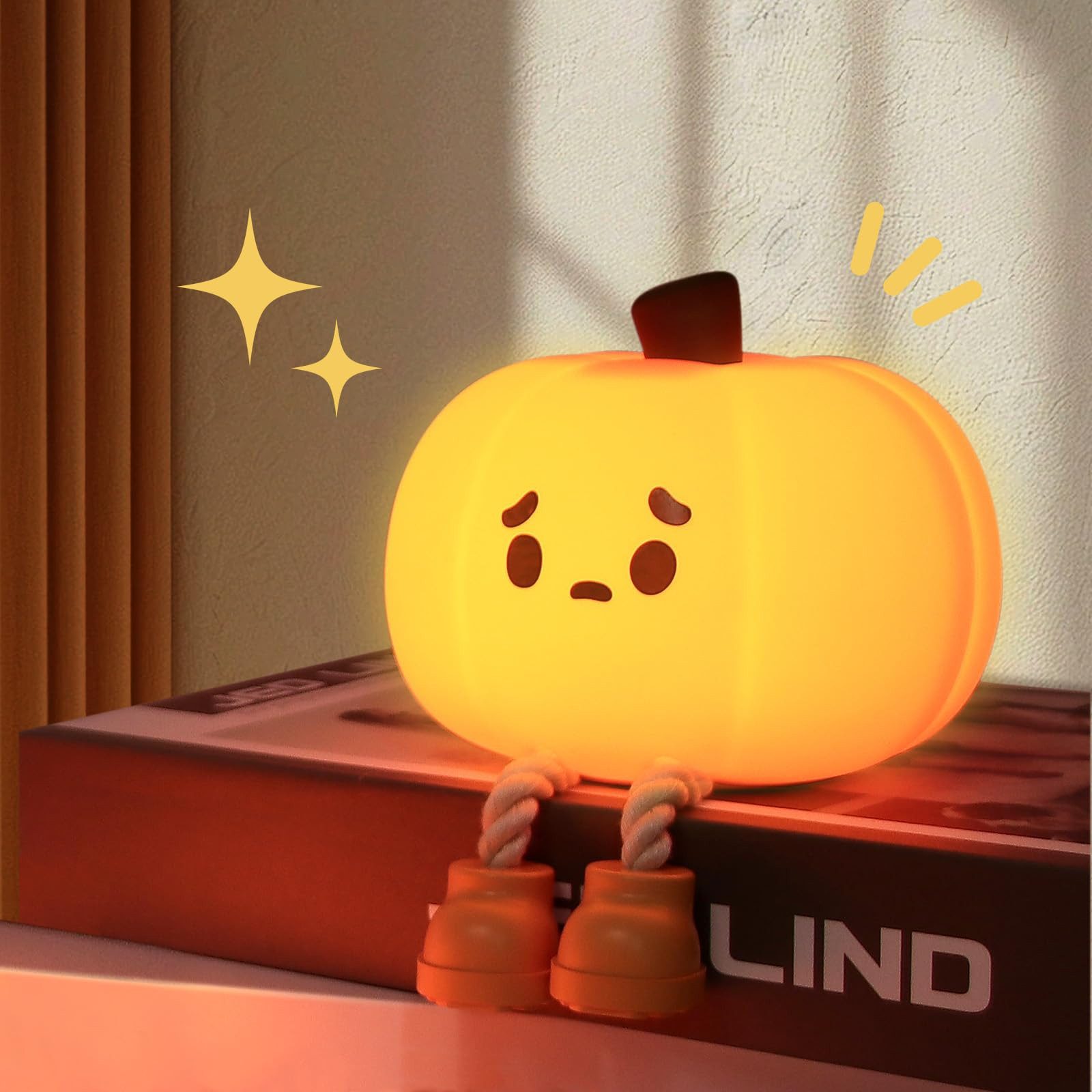 BlingBin Nachtlicht Kürbis Lampe, Touch Kinderbett günstig online kaufen
