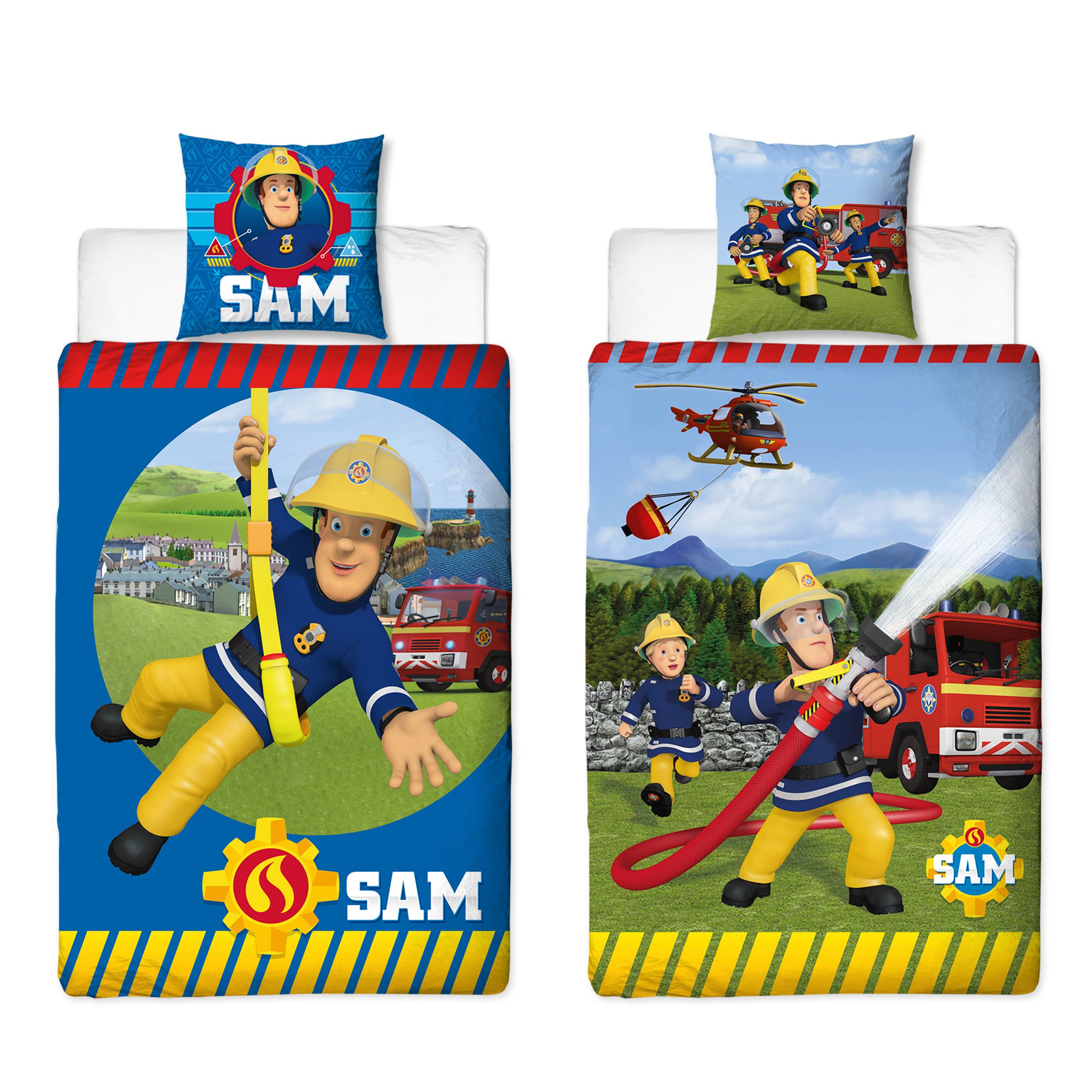 BERONAGE Kinderbettwäsche Feuerwehrmann Sam Bettwäsche Alarm günstig online kaufen
