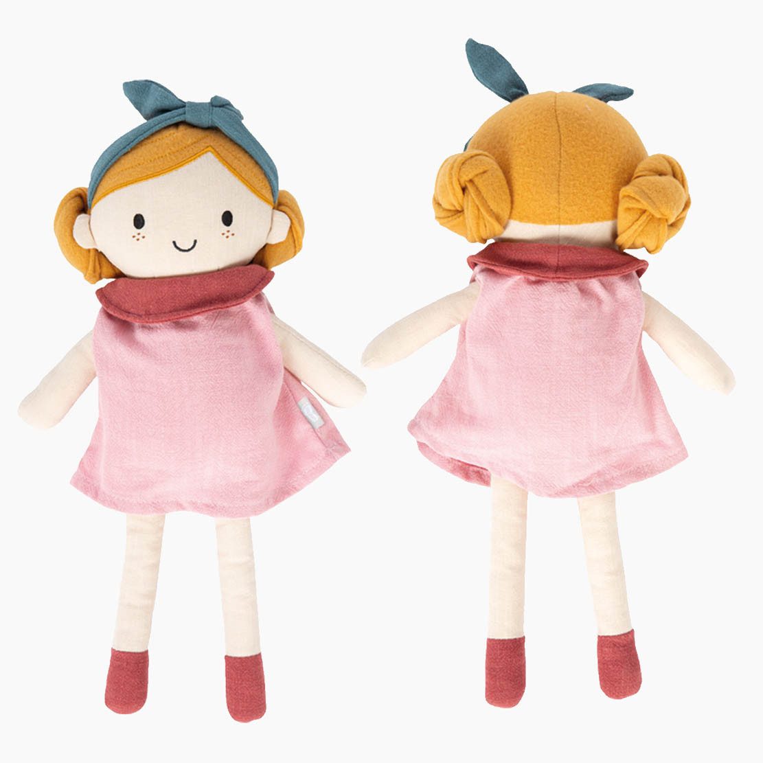 small foot GmbH & Co. KG Stoffpuppe Stoffpuppe Lina (Packung, 1-tlg., sparset), fröhlicher Gesichtsausdruck & kindliche Frisur