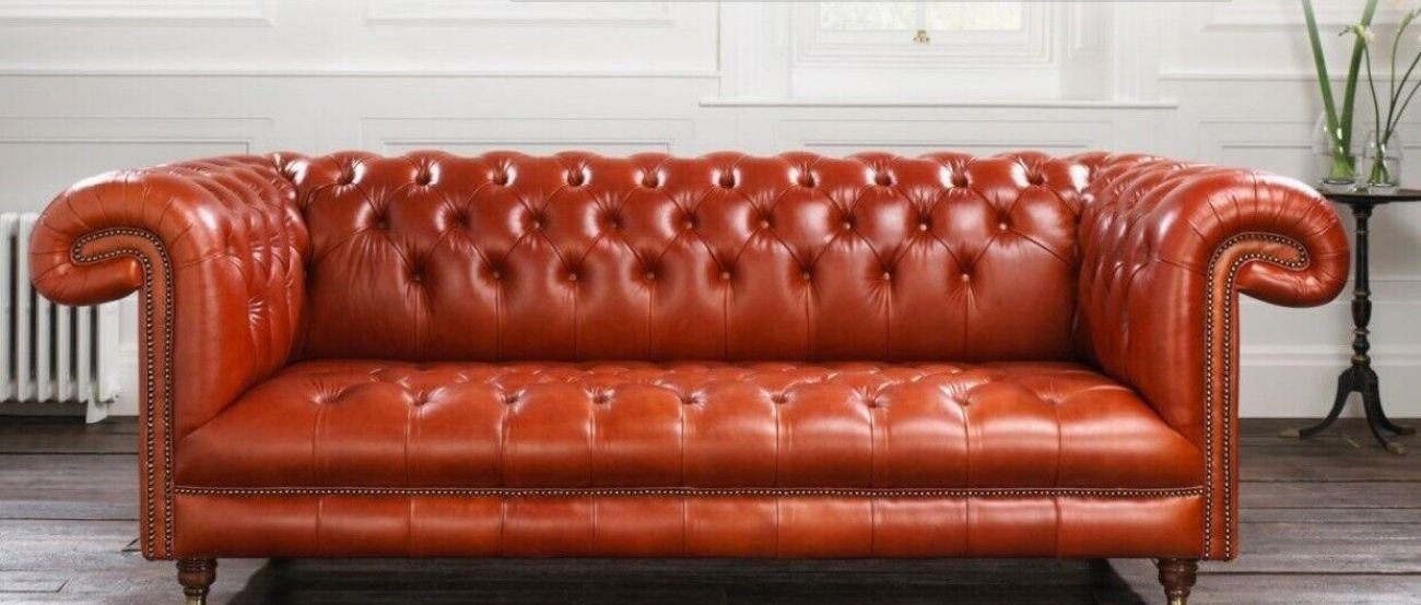 JVmoebel 3-Sitzer Chesterfield Polster Sofa Couch Designer Garnitur 3 Sitzer, Made in Europe