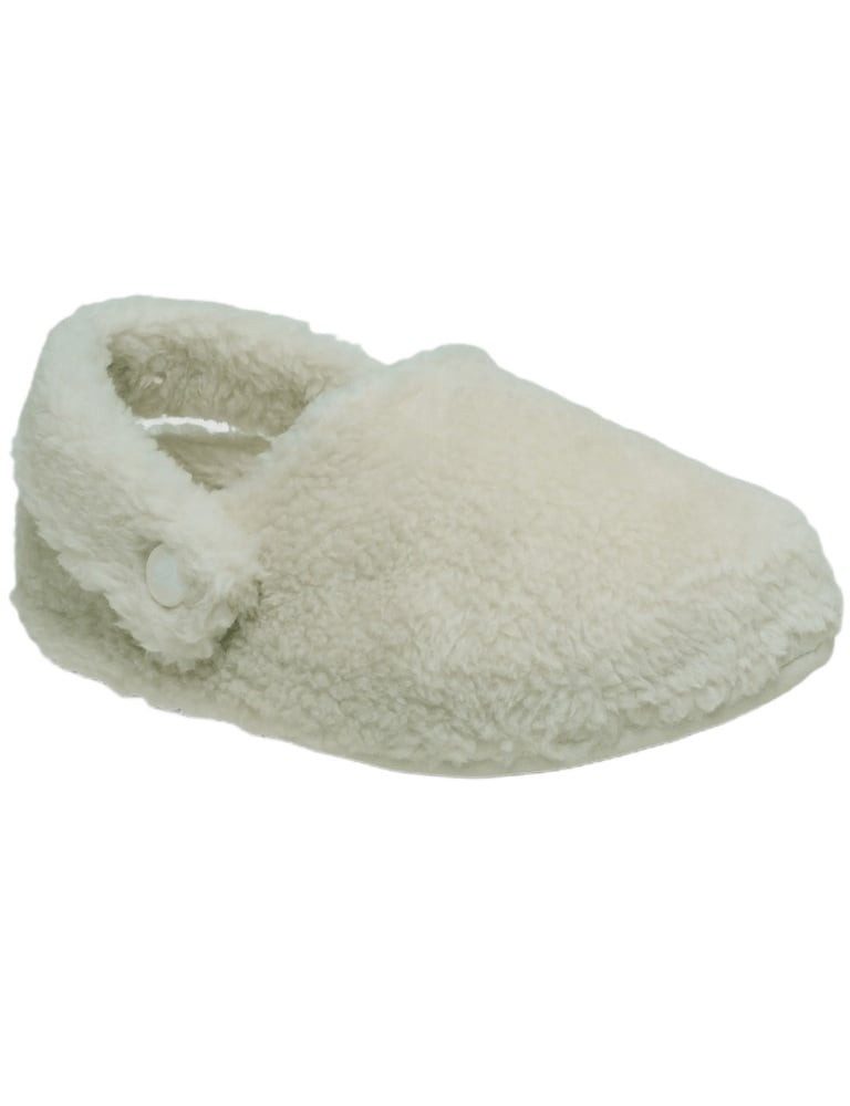 Crocs Classic Cozzzy Slipper (Kunstfell, warm) naturweiss Kinder - 1 Paar Hausschuh