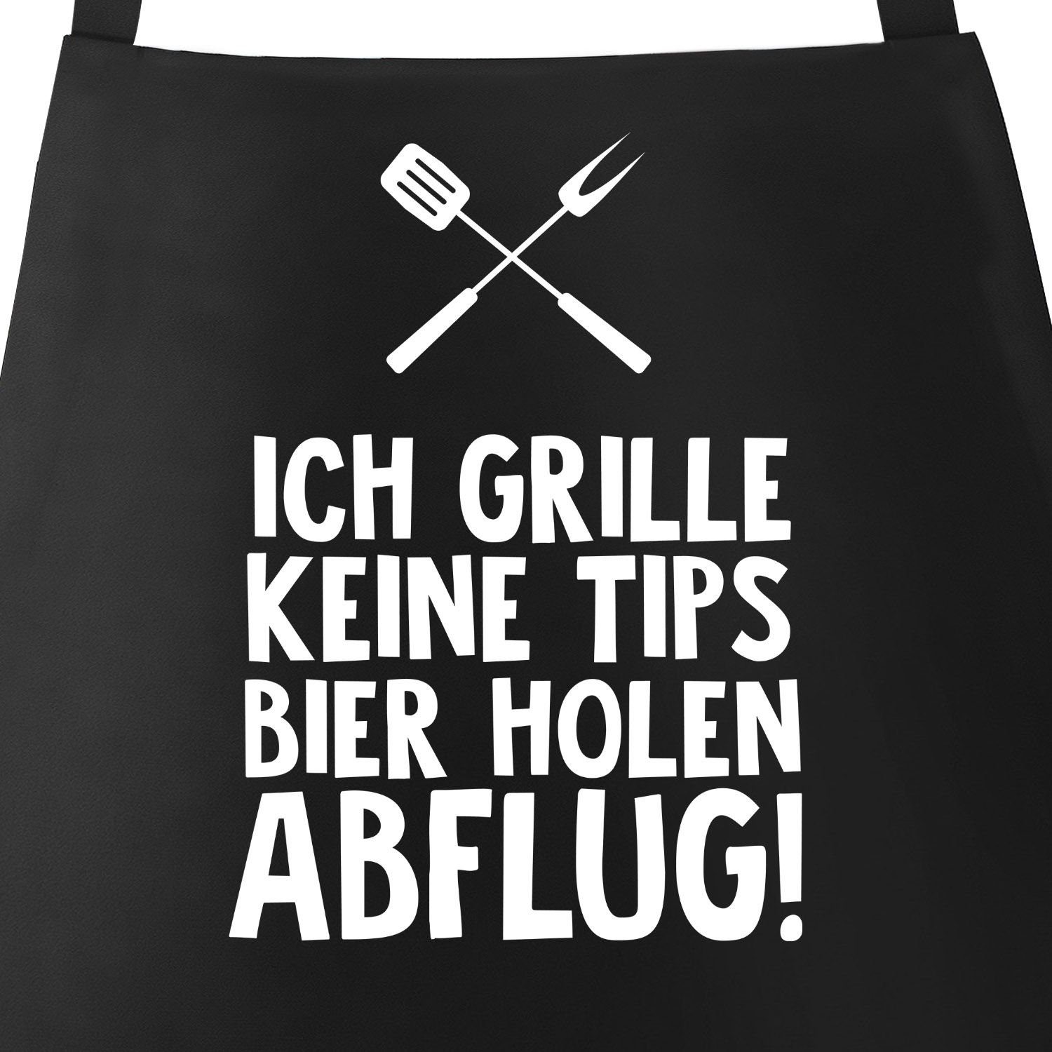 MoonWorks Grillschürze GrillSchürze für Männer mit Spruch Ich grille