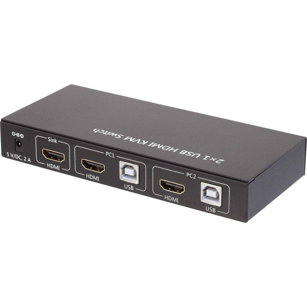SpeaKa Professional SpeaKa Professional 2 Port KVM-Umschalter HDMI USB 1920 x 1080 Pixel, Adapter