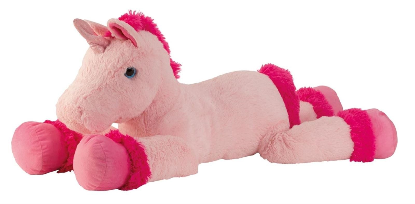 Geschenkestadl Kuscheltier XXL Einhorn Plüsch 110cm Rosa Kuscheltier groß weich Geschenk Deko (1-St., Kuscheltier), kuschelweich