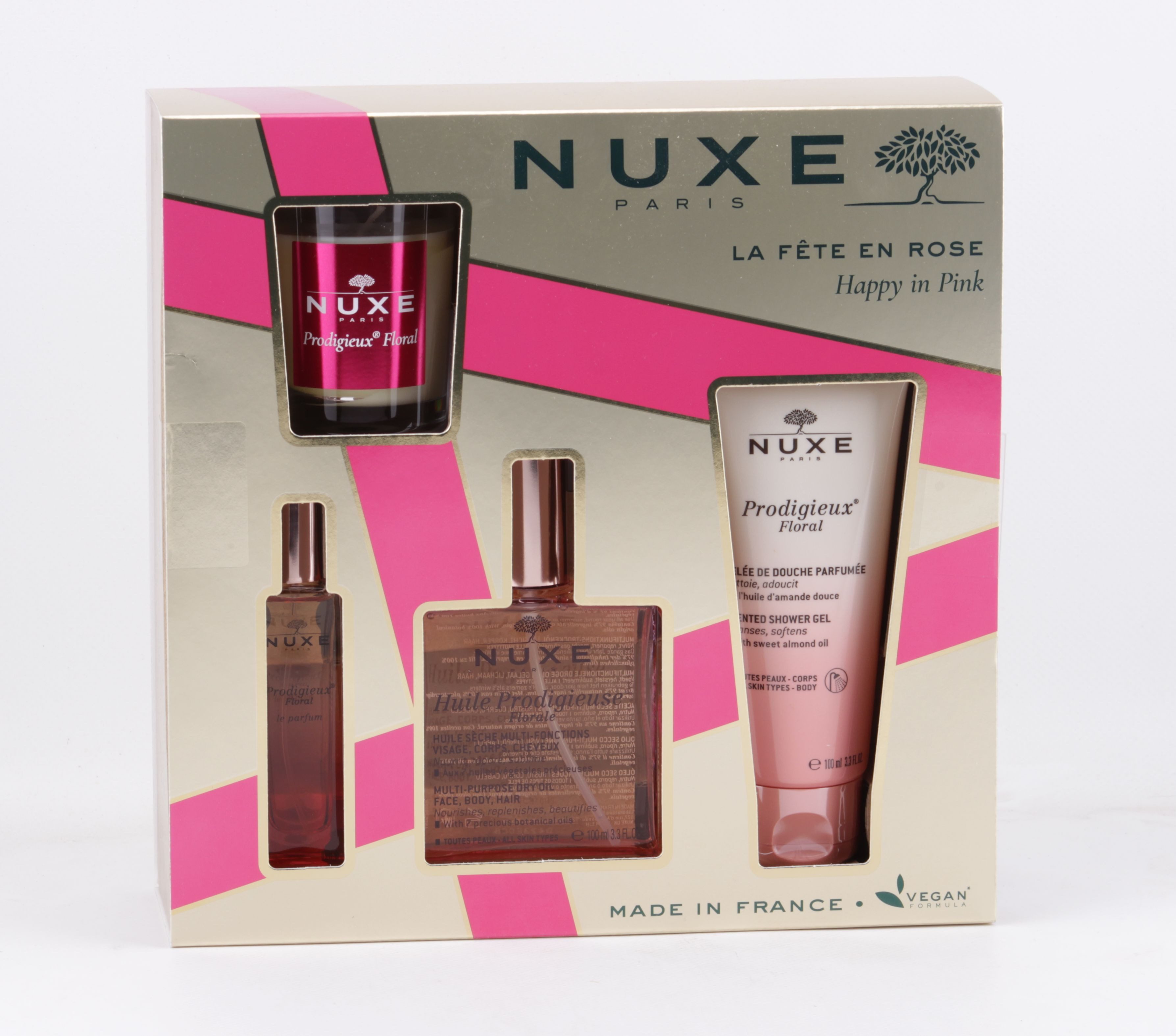 Nuxe Eau de Parfum Nuxe - Happy in Pink - Huile Prodigieuse Florale 4-teiliges Geschenkse