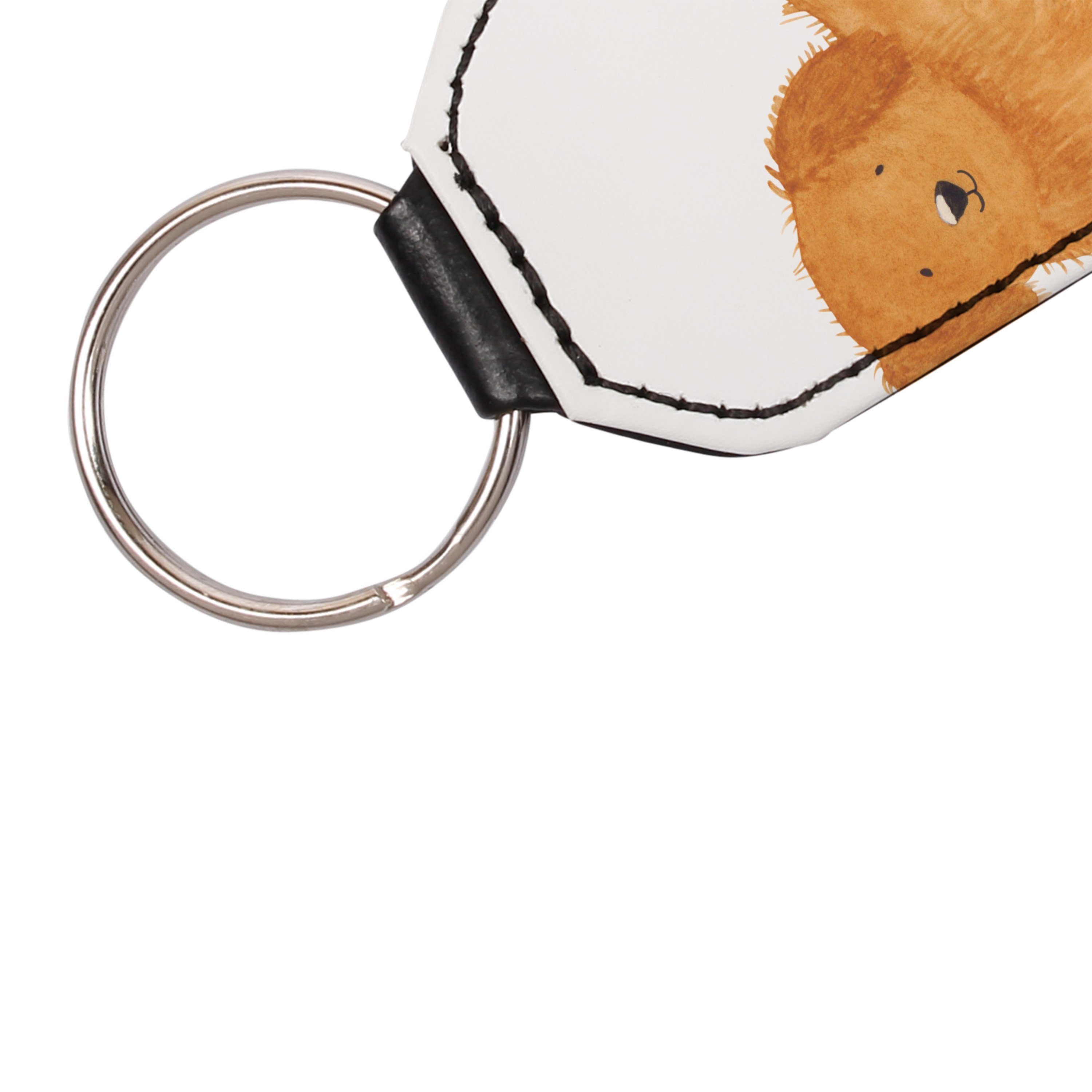 - Weiß Schlüsselanhänger Geschenk, - (1-tlg) Sc Mrs. Hundespruch, Anhänger, Panda flauschig & Mr. Frauchen, Hund
