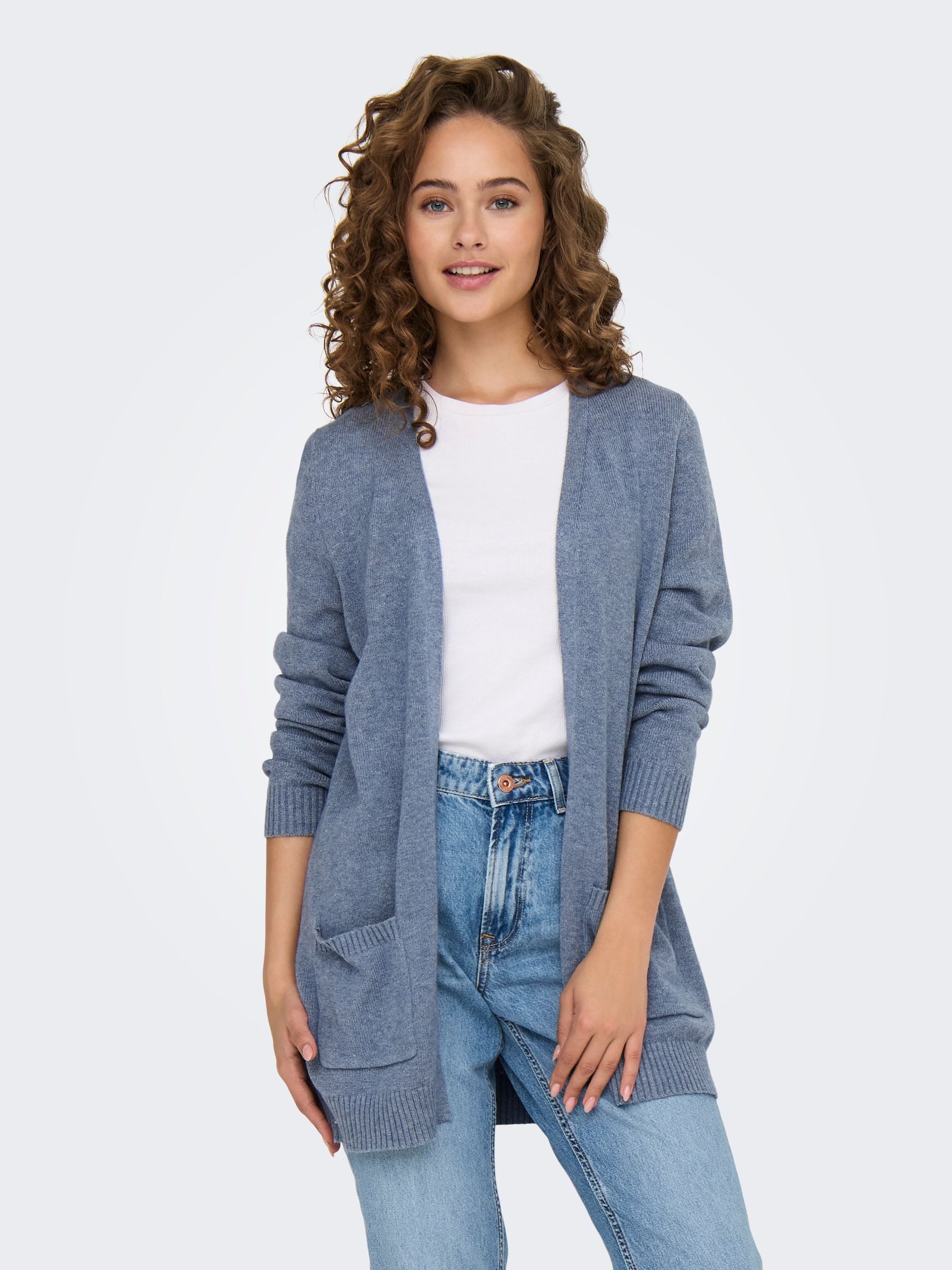 ONLY Cardigan Langes Design Stretch Strickjacke günstig online kaufen