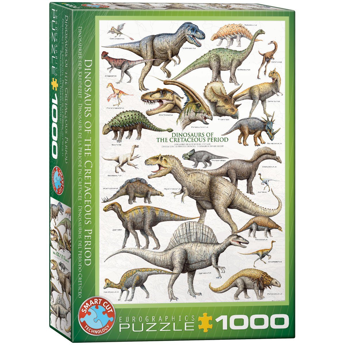 EuroGraphics 1000 der Dinosaurier Kreidezeit, Puzzleteile EUROGRAPHICS 6000-0098 Puzzle