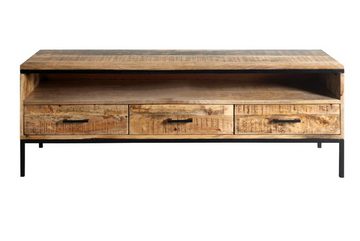Junado® Lowboard Arta, massives Mangoholz, naturfarben, Länge 150cm, Höhe 50cm
