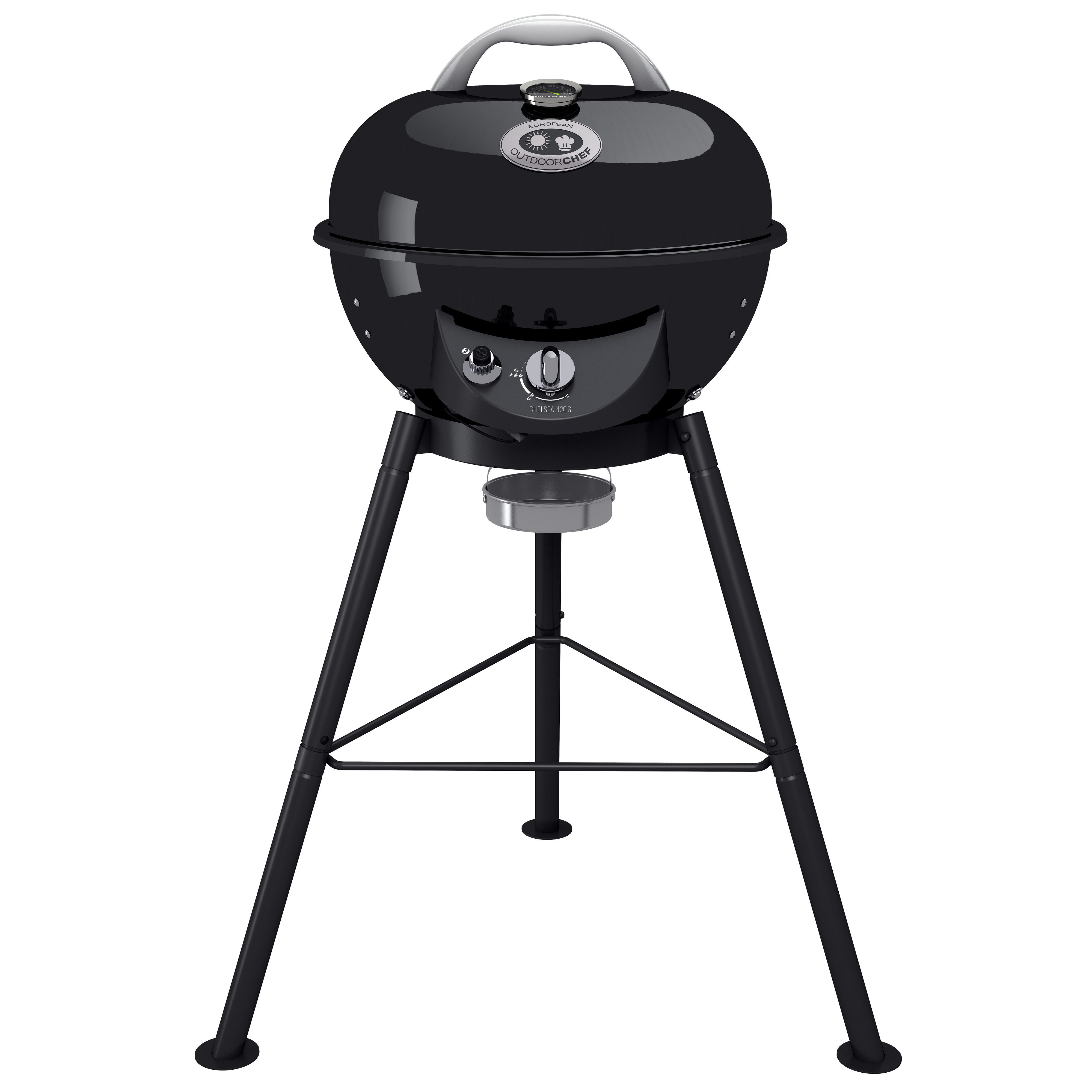 OUTDOORCHEF Gasgrill Gas Kugelgrill Chelsea 420 G Ø 42cm Grillfläche, 1 Stück, Piezo-Zündung von 0 °C auf 360 °C in nur 10 Minuten