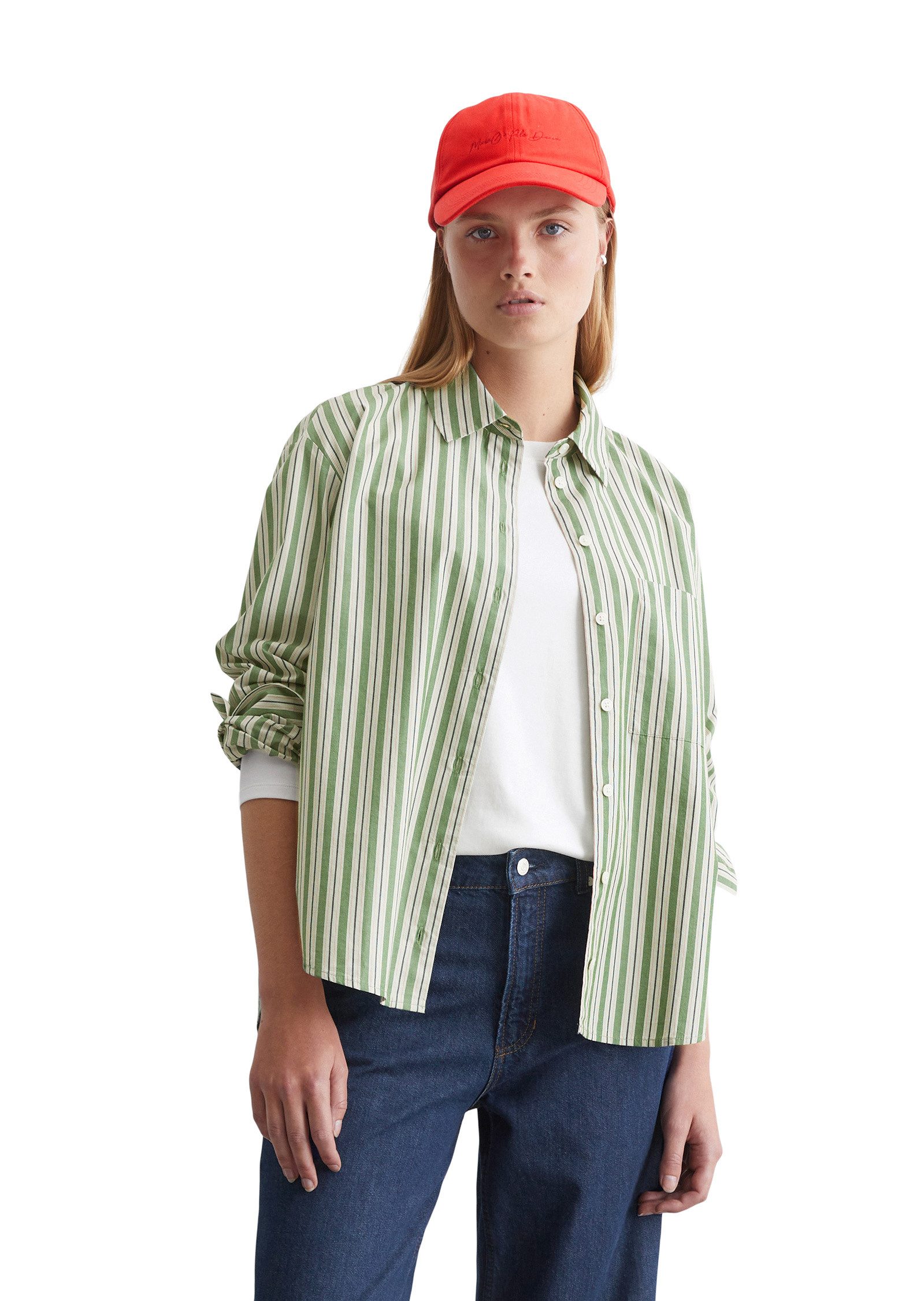 Marc O'Polo DENIM Langarmbluse aus Papertouch-Popeline günstig online kaufen