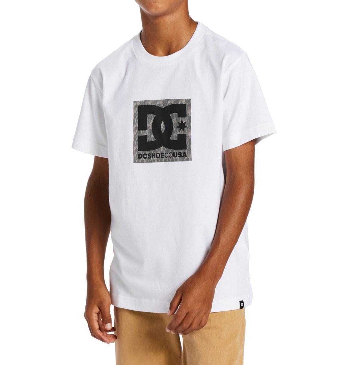 DC Shoes T-Shirt DC Square Star Fill White/Greystone