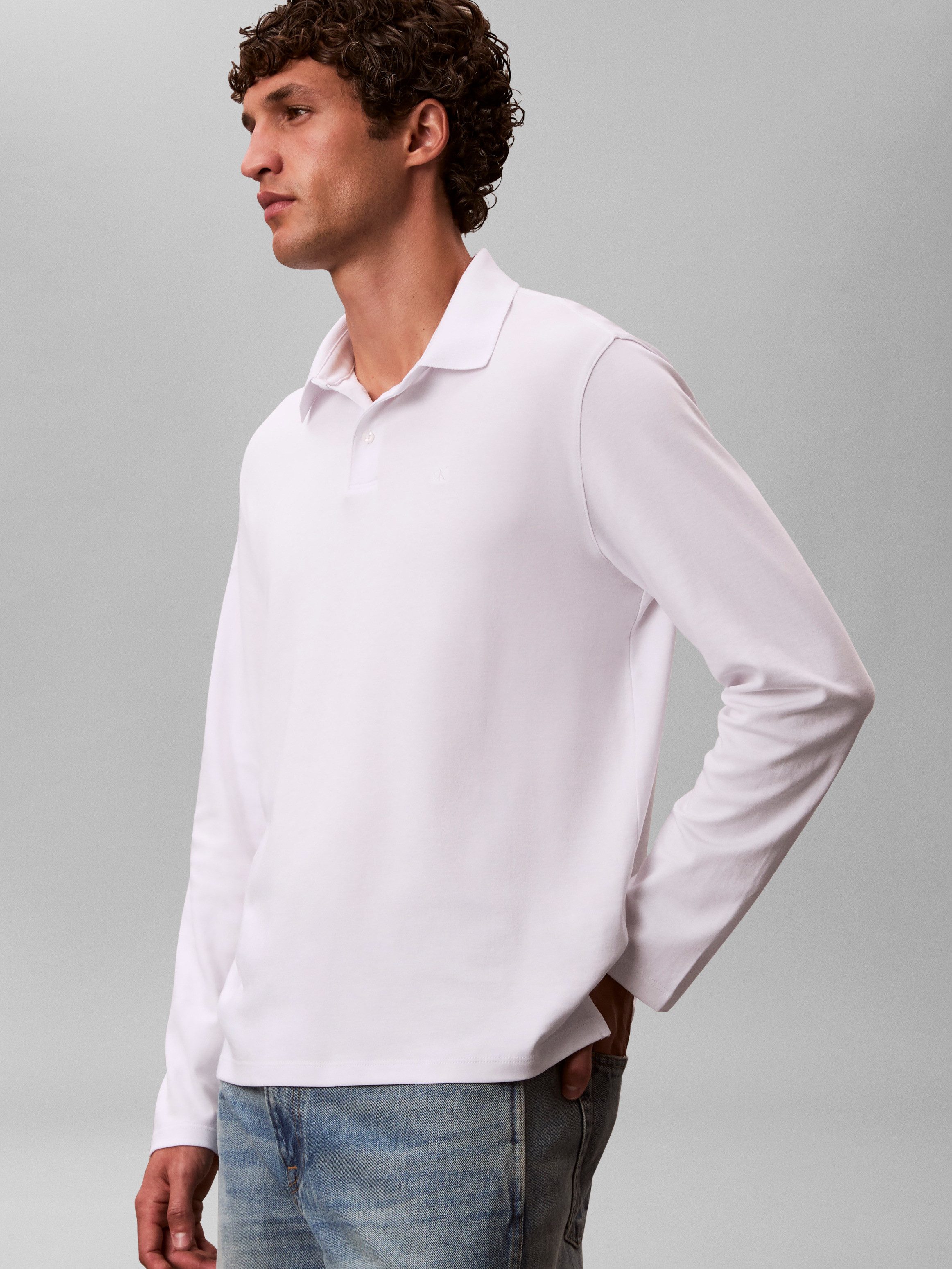 Calvin Klein Langarm-Poloshirt LS SUPIMA COTTON SOLID POLO regular fit mit günstig online kaufen