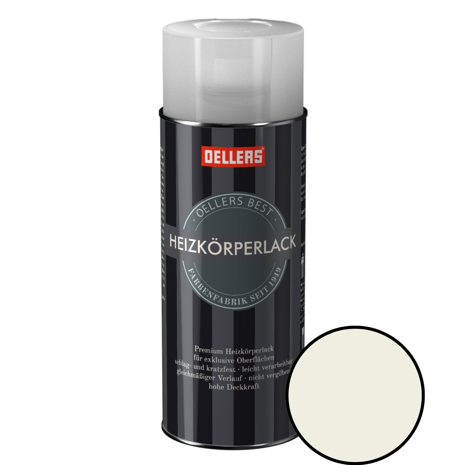OELLERS Heizkörperlack Premium Sprühlack, 400 ml Heizkörperfarbe, Heizungslack, Heizungsfarbe
