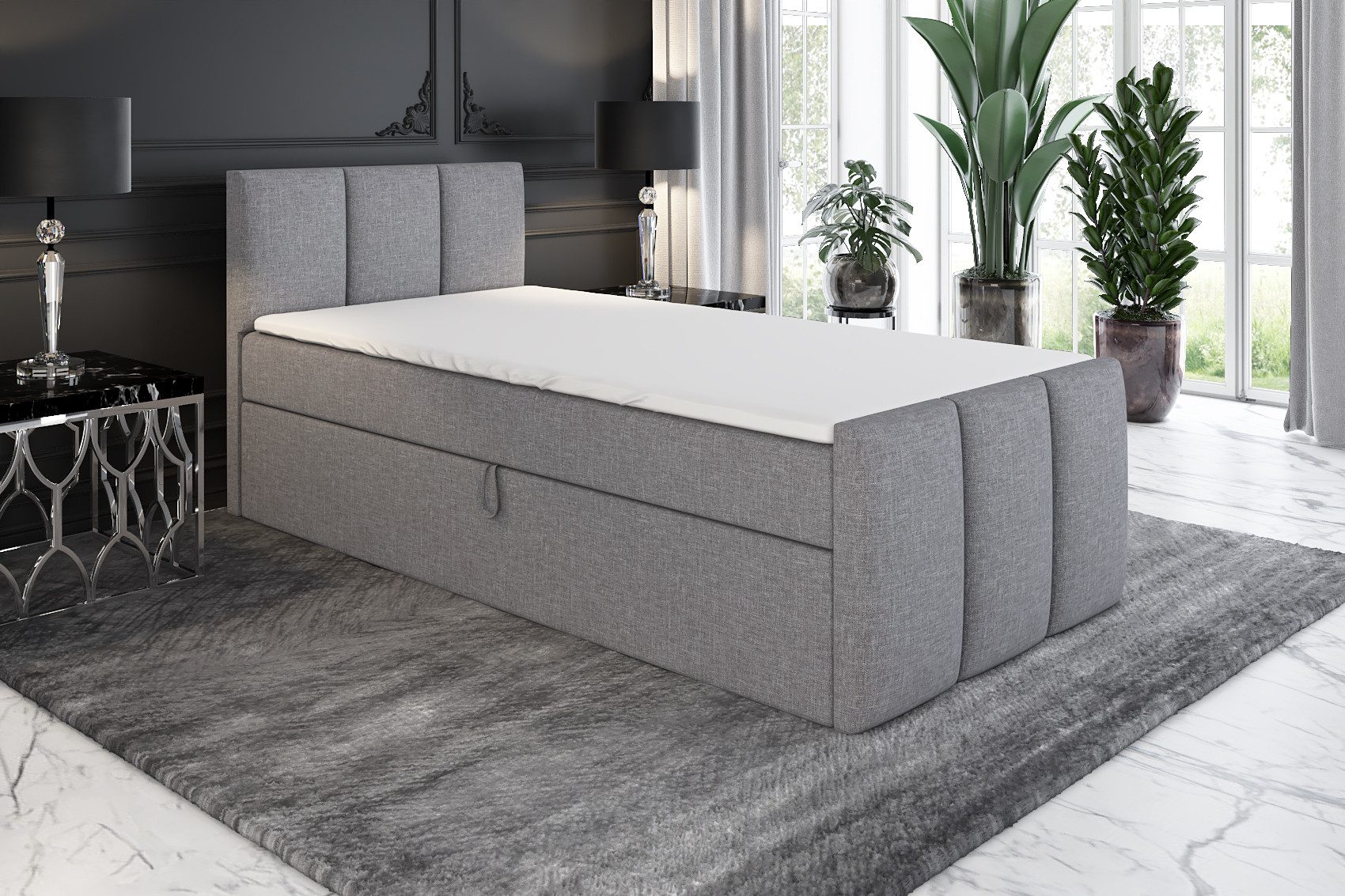 A&J MöbelLand GmbH Boxspringbett Einzelbett MOREN günstig online kaufen