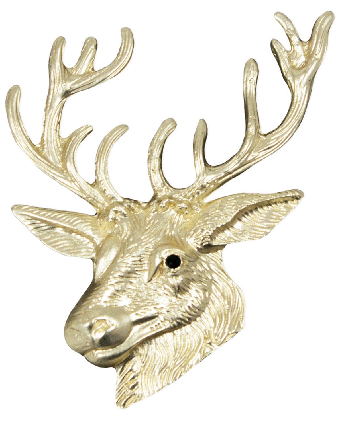 Brosche Magnet Brosche Tuchhalter - Gold Hirschkopf