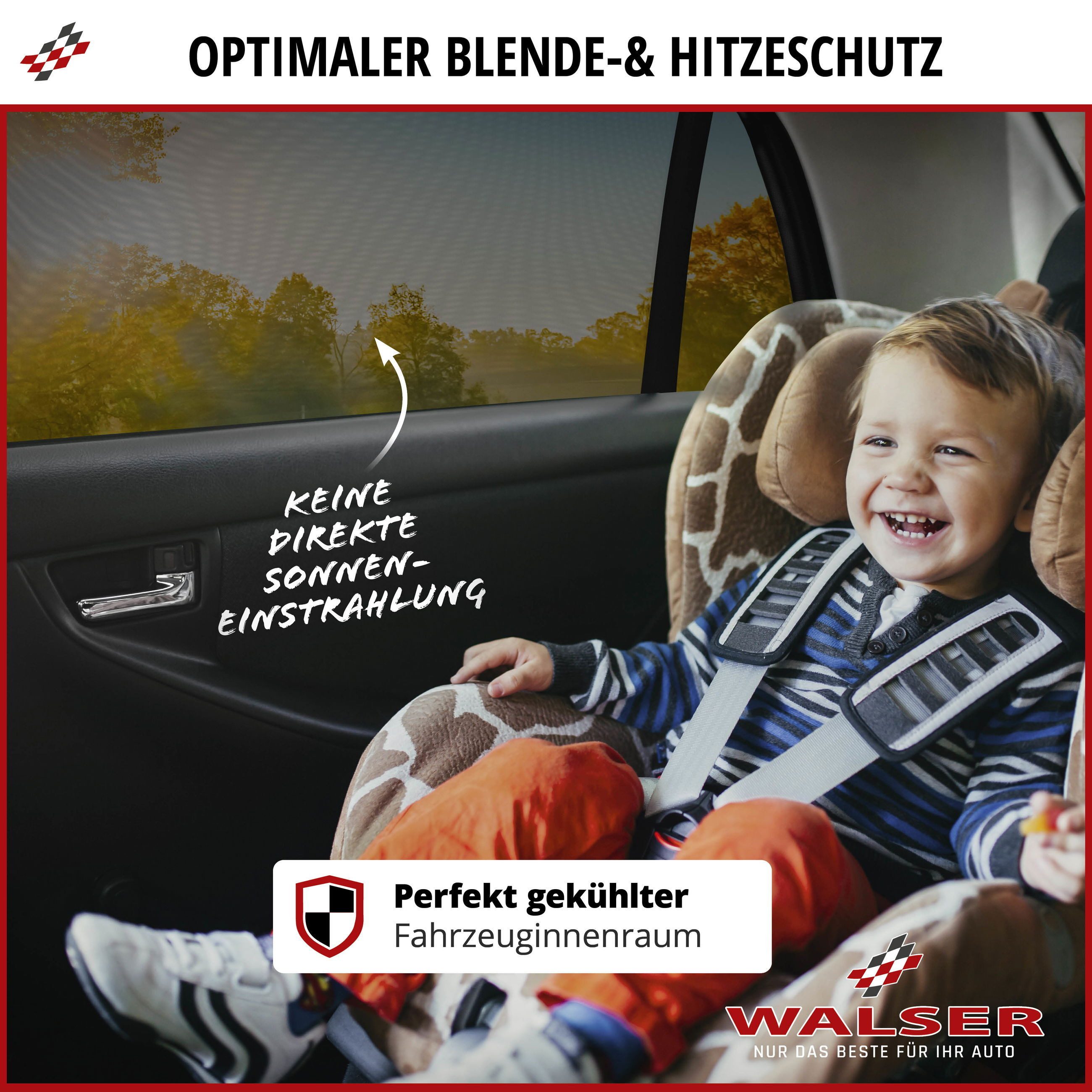 WALSER Autosonnenschutz Sonnenschutz window sock BE, (2-St., 2 Stück)