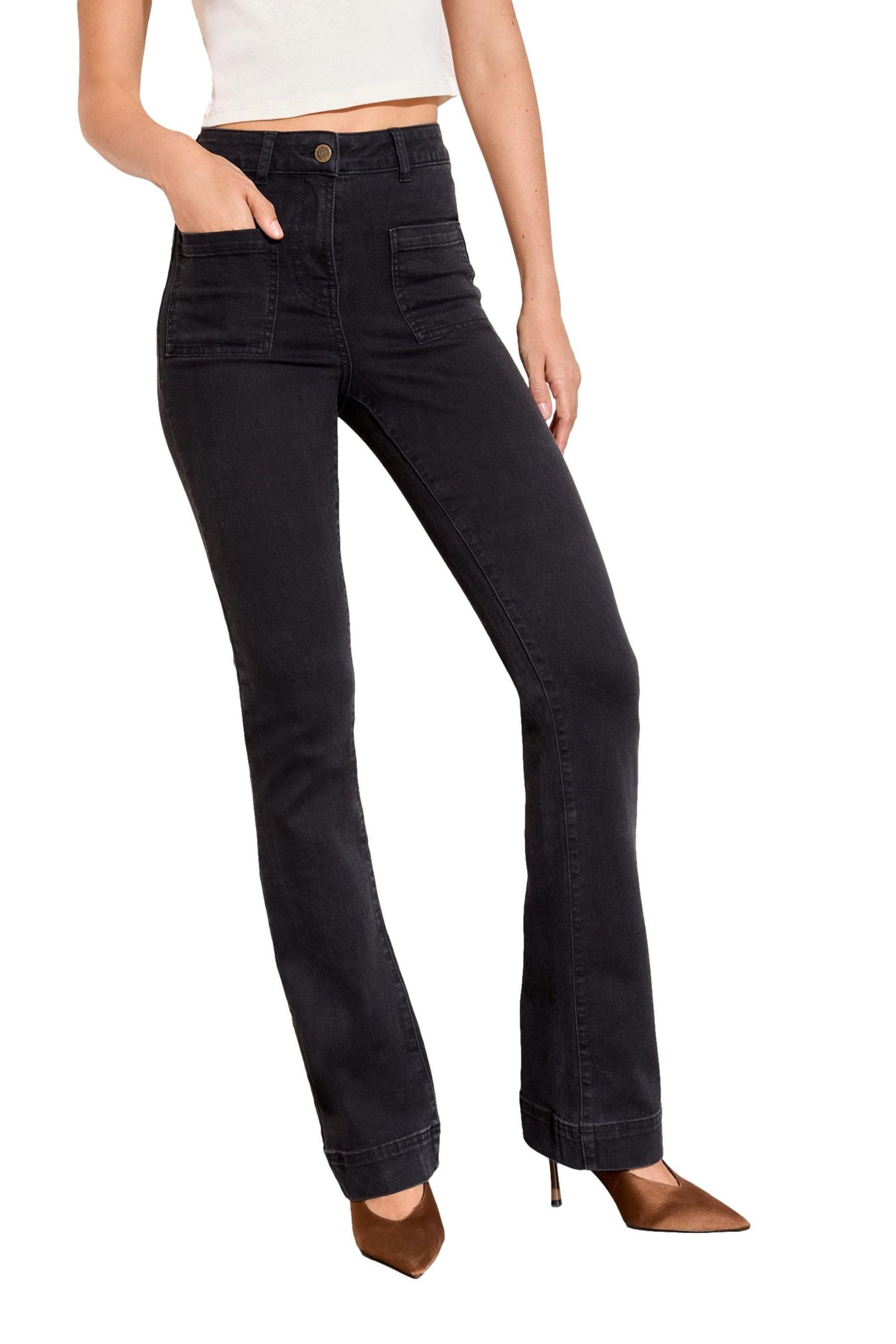 Taillenjeans Friends Like These Schlagjeans mit hohem Bund