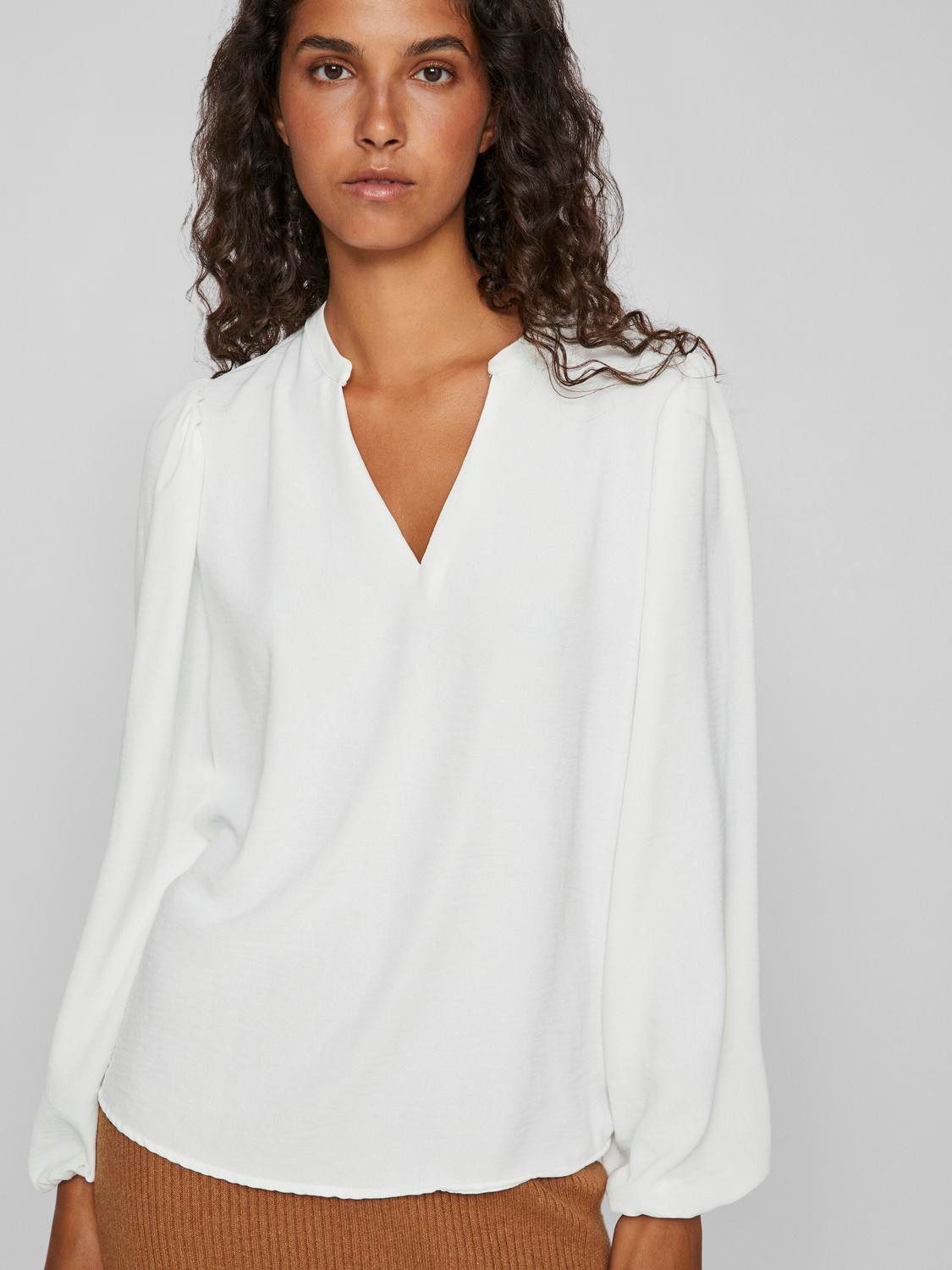 Vila Blusenshirt VIRELLA V-NECK L/S TOP günstig online kaufen