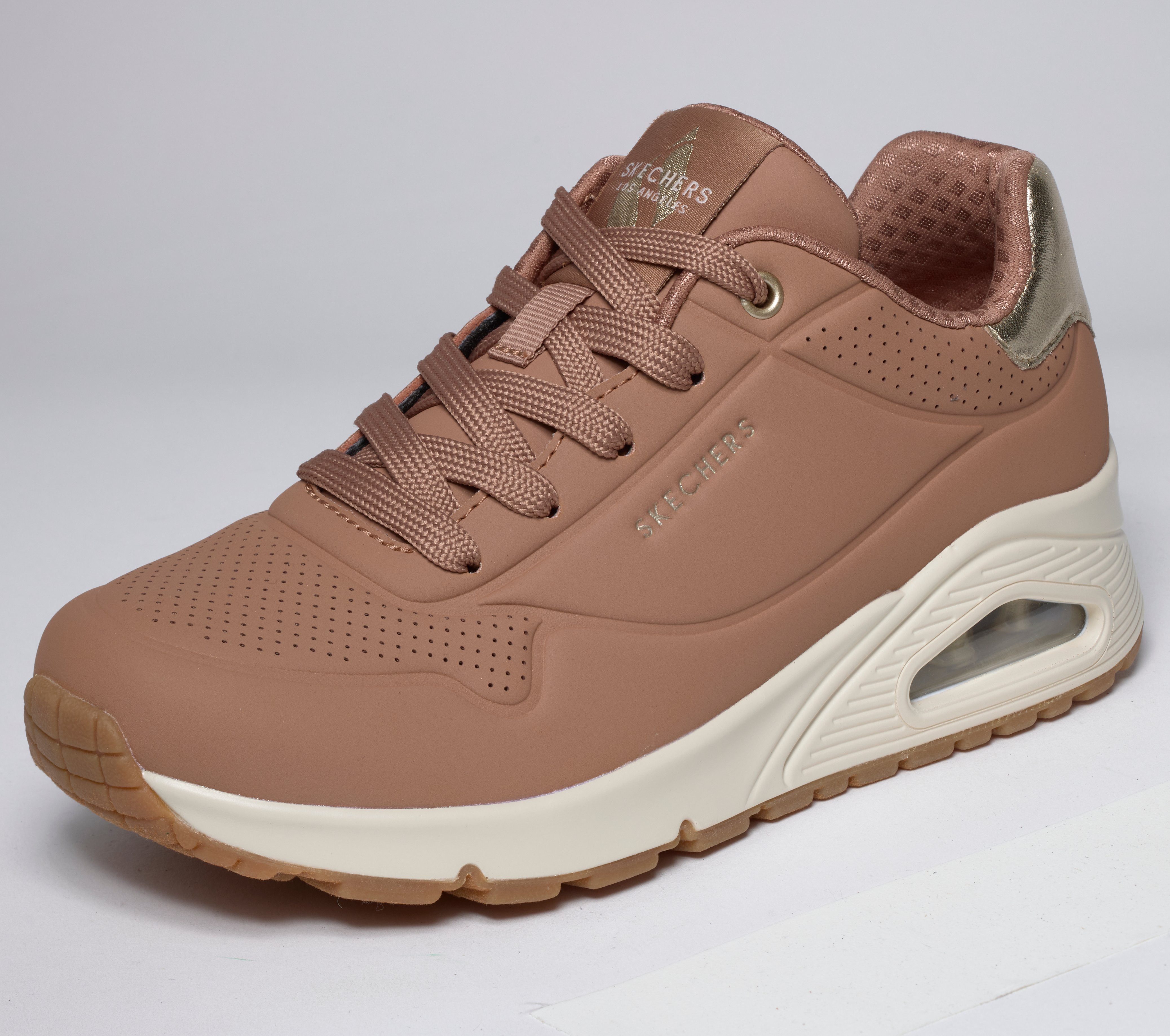 Skechers UNO GOLDEN AIR Sneaker Freizeitschuh, Halbschuh, Schnürschuh mit Metallic-Einsatz