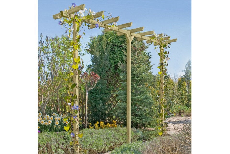 Gartenpirat Pergola Pergola aus Holz 450 cm lang Torbogen Rankhilfe Rankgerüst Blumenbogen