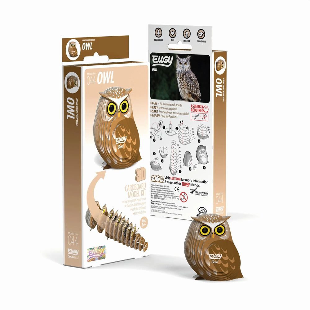 BrainBox Spiel EUGY - 3D Bastelset Eule